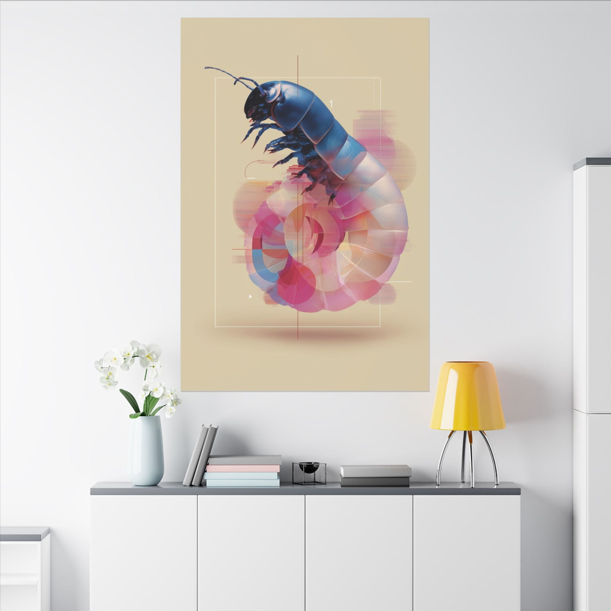 Biomechanical Beetle: Digital Insect Rendering, Geometric Glitch Art   |    Custom Orders Available