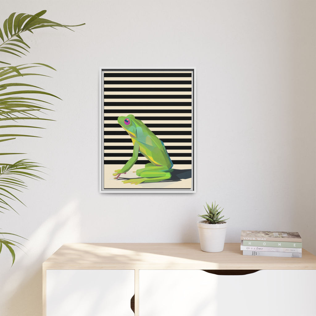 Geometric Frog: Minimalist Animal Portrait, Modern Graphic Design   |    Custom Orders Available