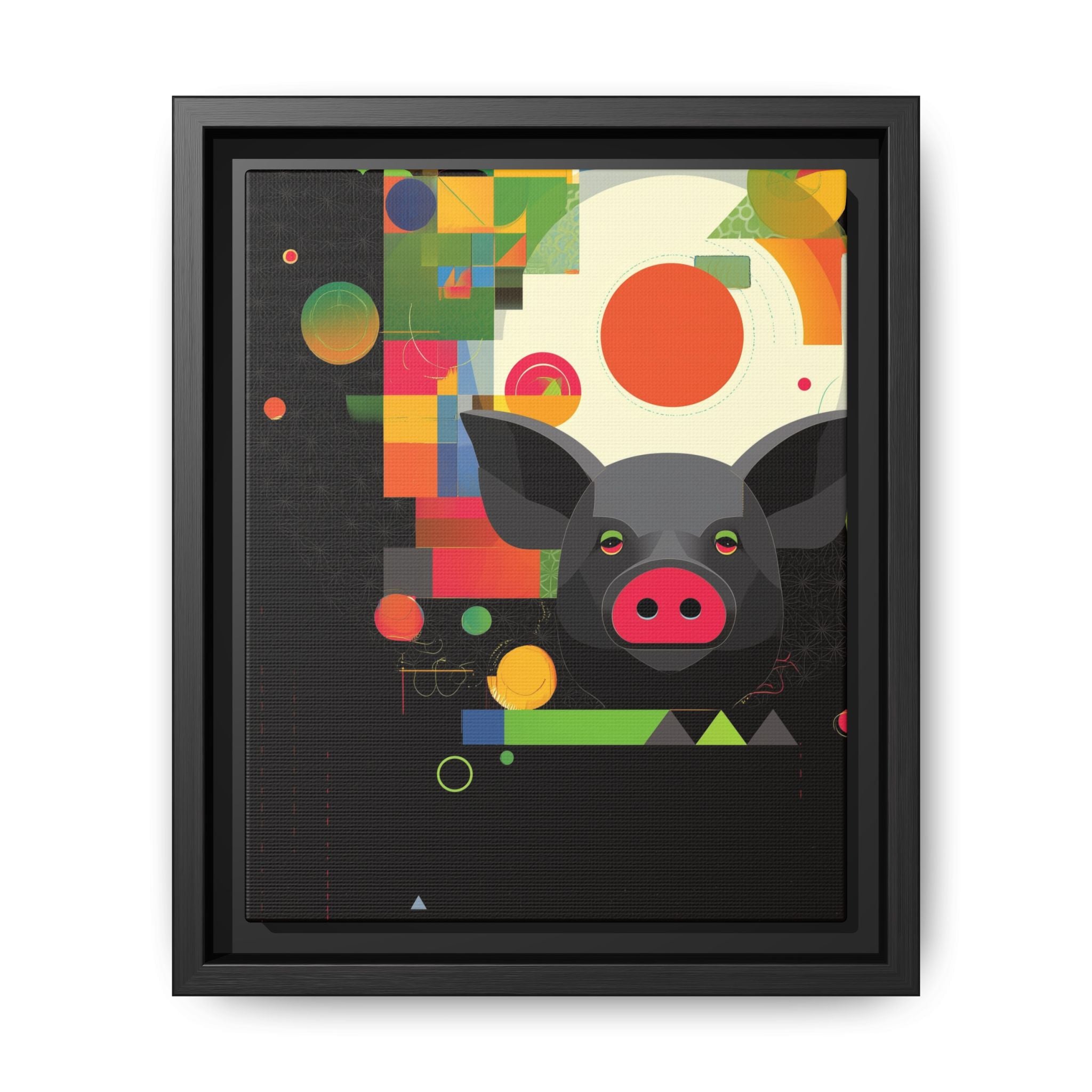 Prismatic Porcine: Geometric Digital Art, Cubist Pop Pig Portrait   |  Personalized & Custom Orders Available