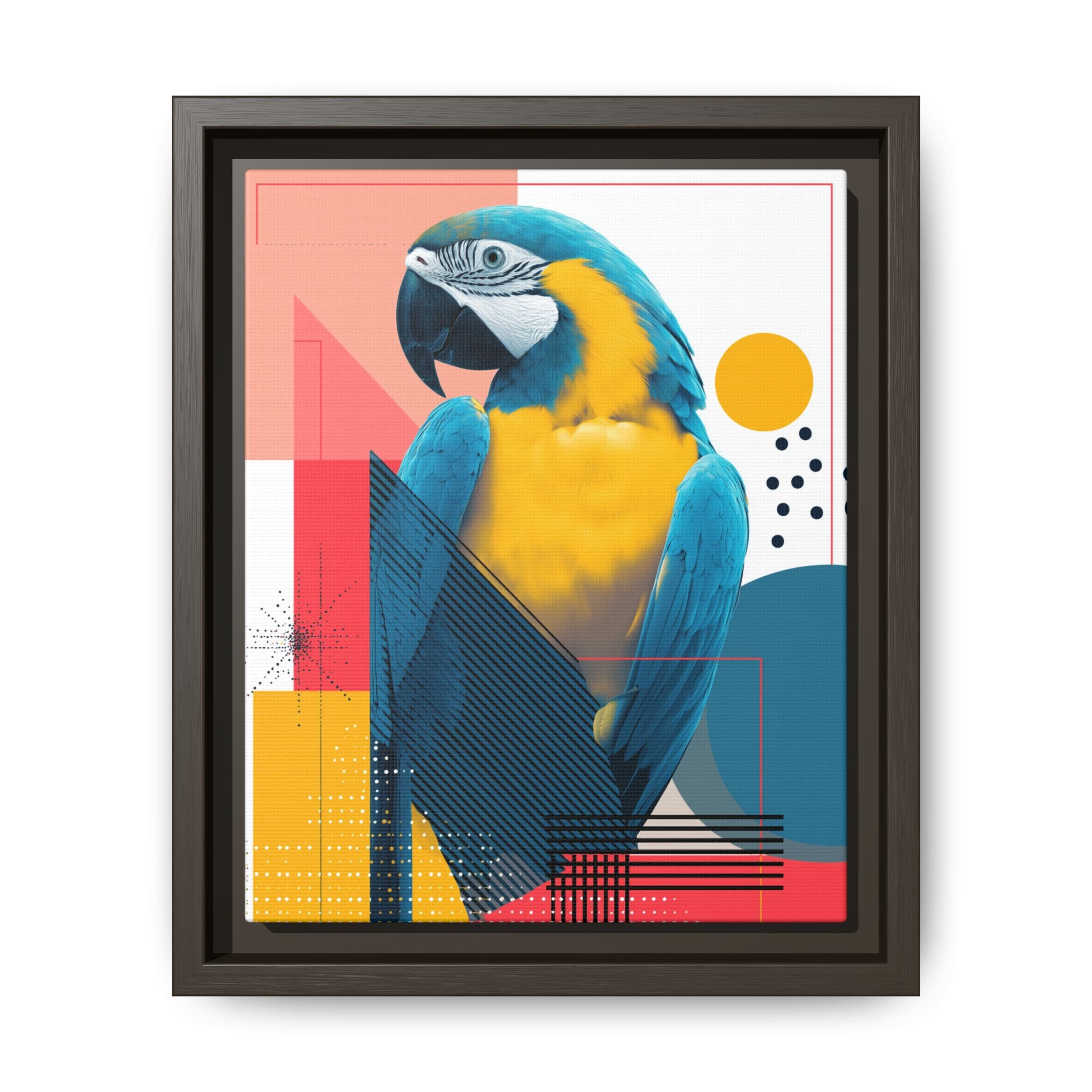 Macaw in Geometry: Vibrant Wildlife Digital Art, Modernist Design Fusion   |    Custom Orders Available