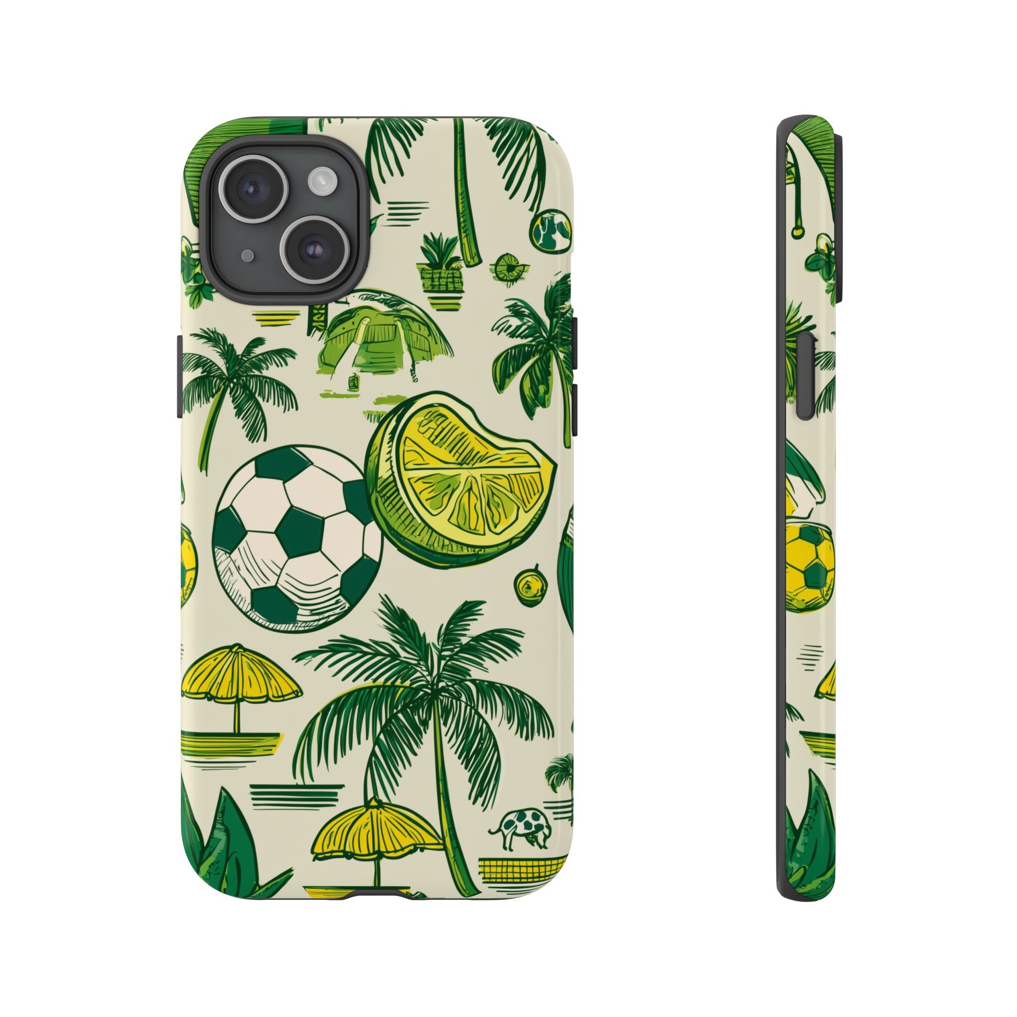 Summer Tough Cases: Sporty Tropical Phone Case, Fun Beach Vibe Phone Accessory, Summer Travel Gift, Colorful Phone Cover, Casual Style Tech