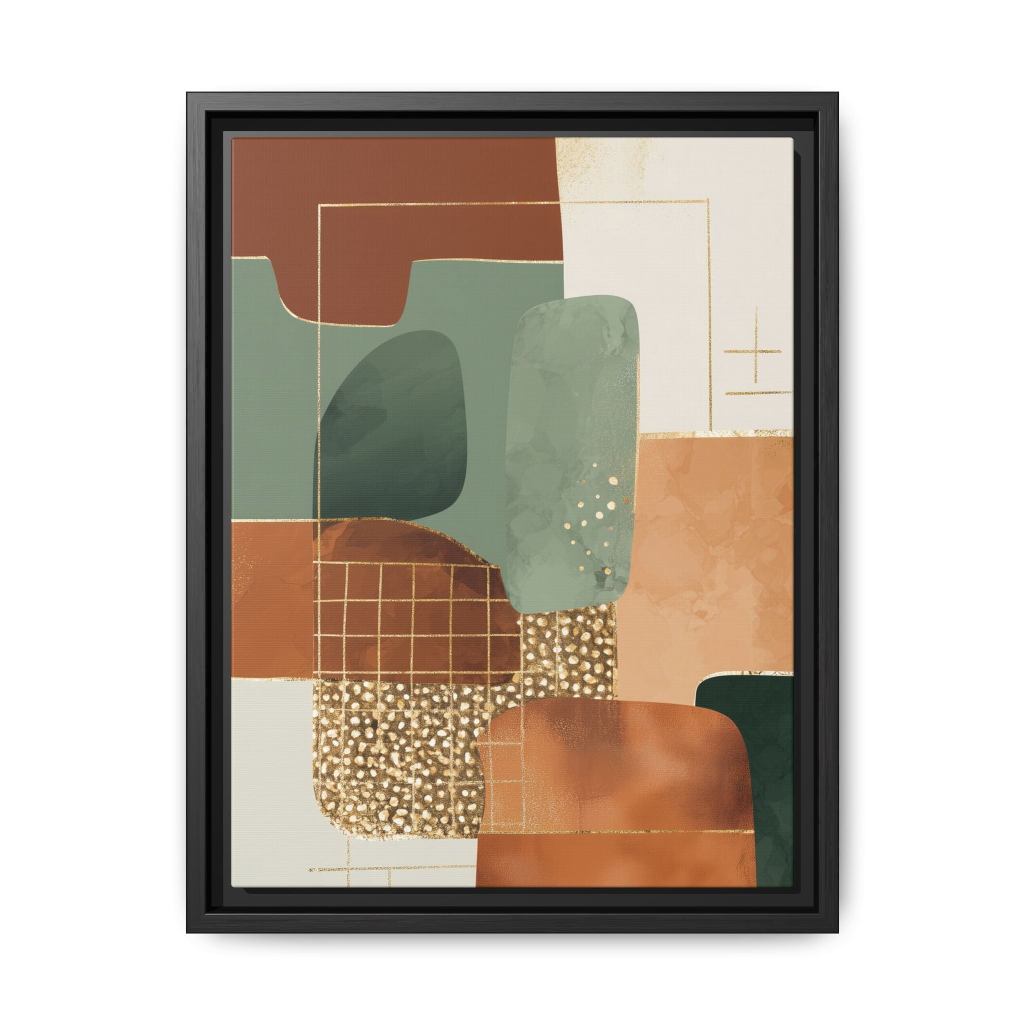 Geometric Harmony: Abstract Minimalist Art, Mid-Century Modern Design, Organic Shapes Composition   |   Custom Orders Accepted