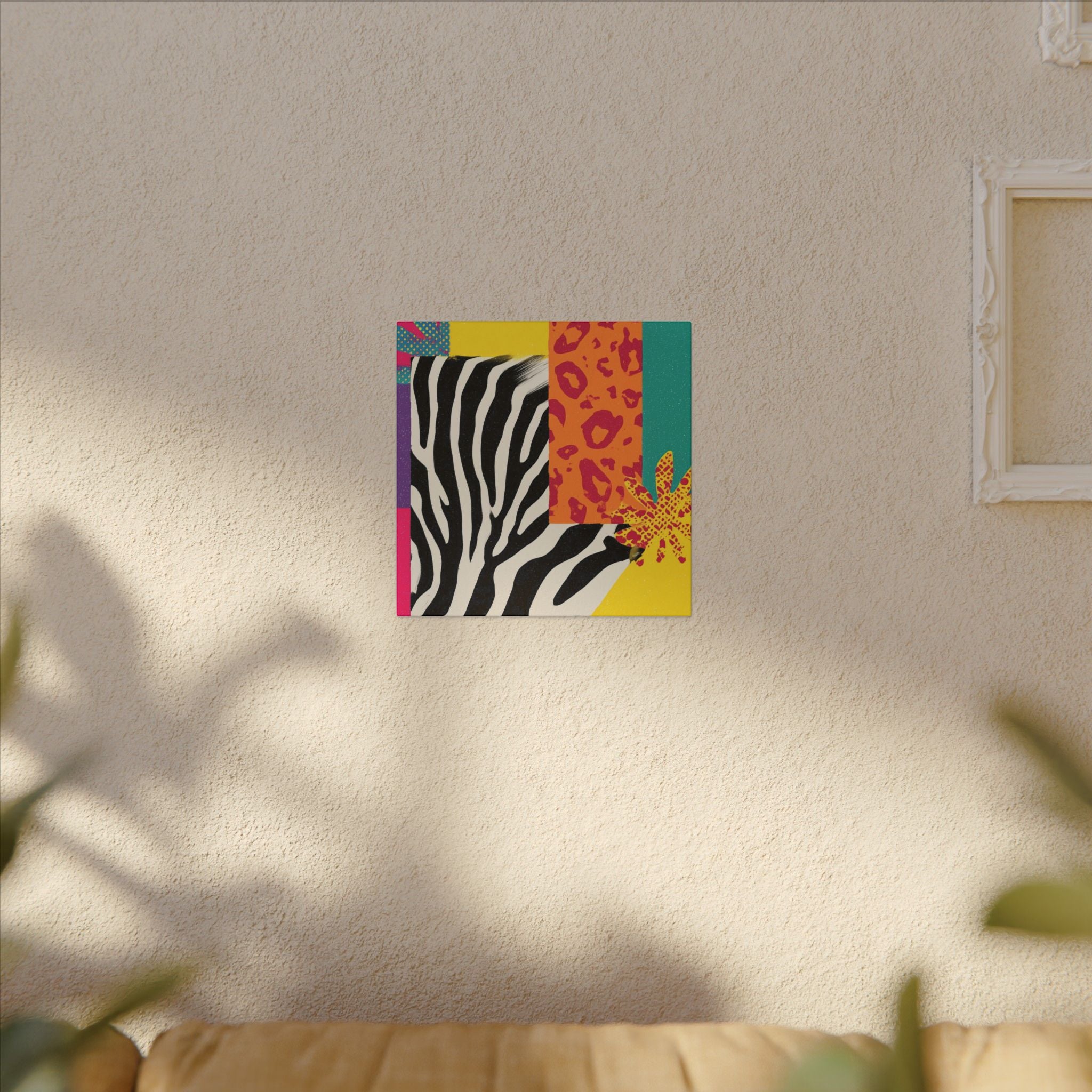 Copy of Pop Geometry: Zebra Leopard Fusion, Geometric Color Block, Modern Abstract Design   |   Custom Orders Accepted