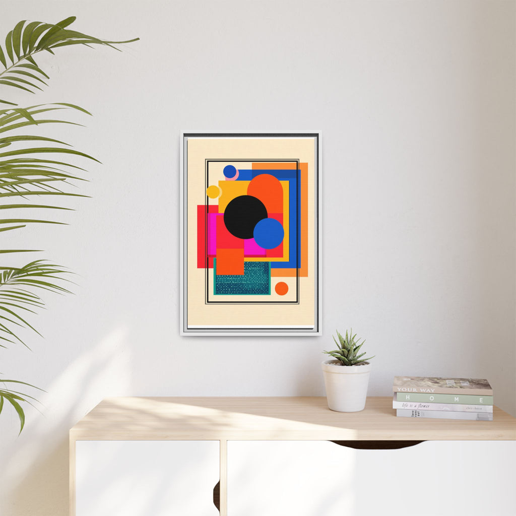 Geometric Harmony: Abstract Color Blocks, Mid-Century Modern Design, Minimalist Art Composition   |   Custom Orders Accepted
