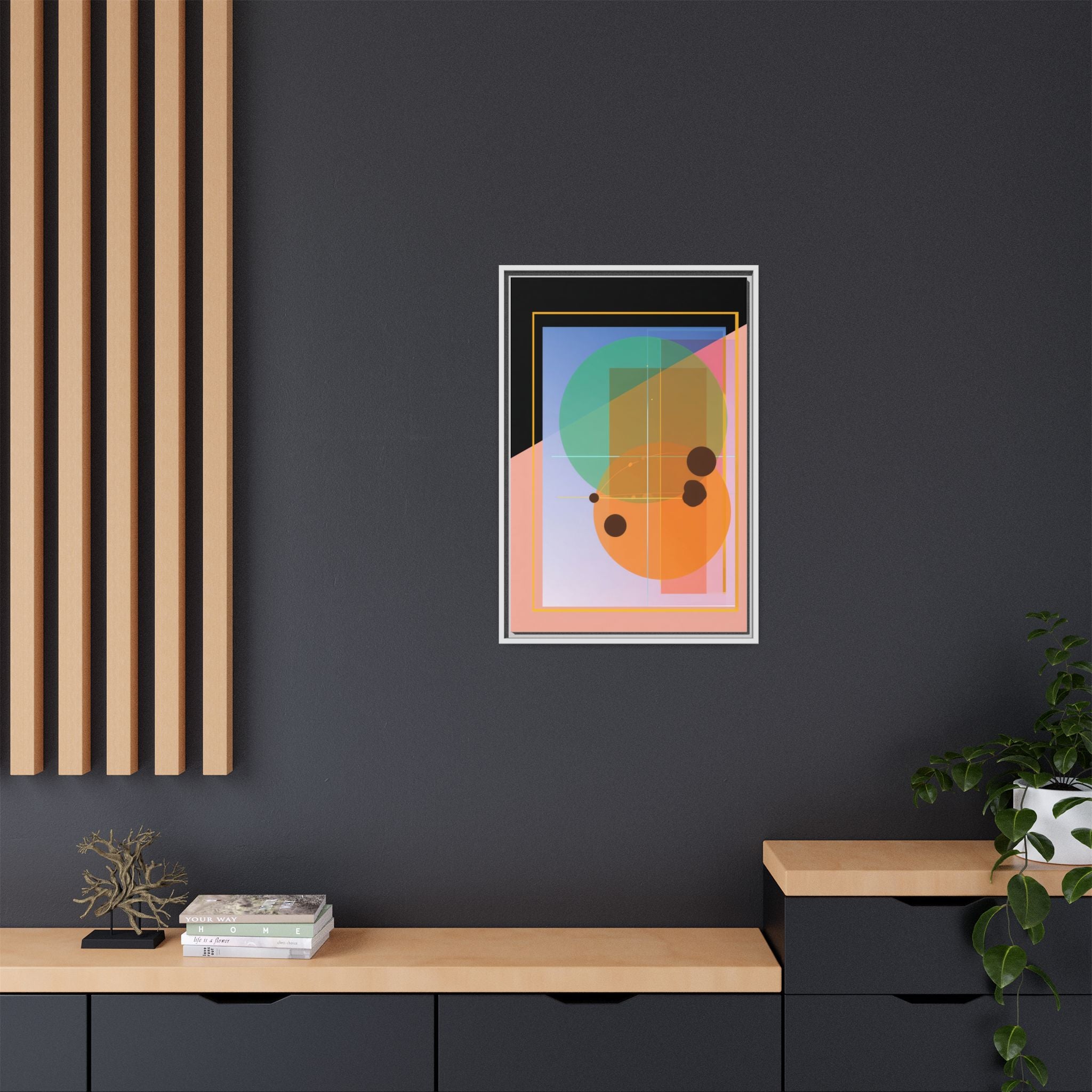 Geometric Harmony: Abstract Composition, Overlapping Shapes, Precision Design   |   Custom Orders Accepted