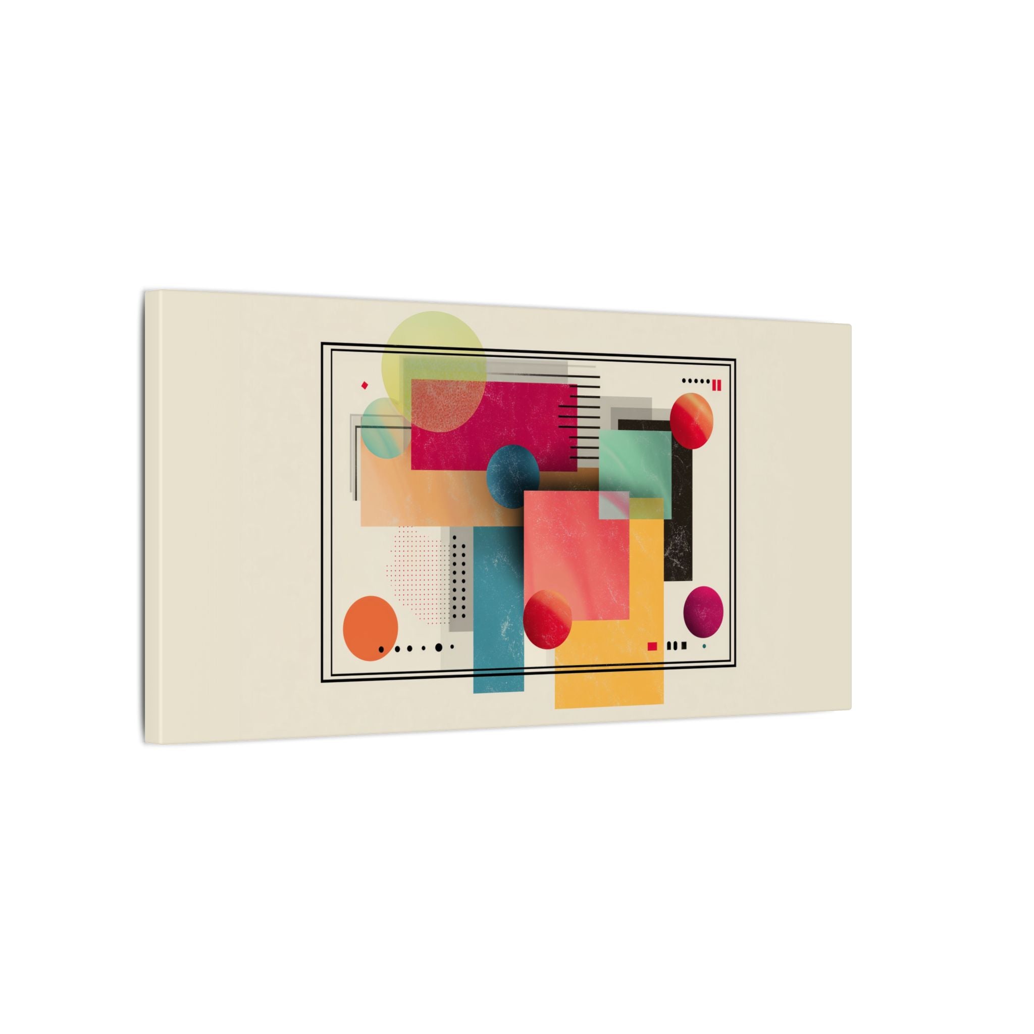 Geometric Dynamism: Bauhaus Abstraction, Translucent Shapes, Modernist Composition   |   Custom Orders Accepted