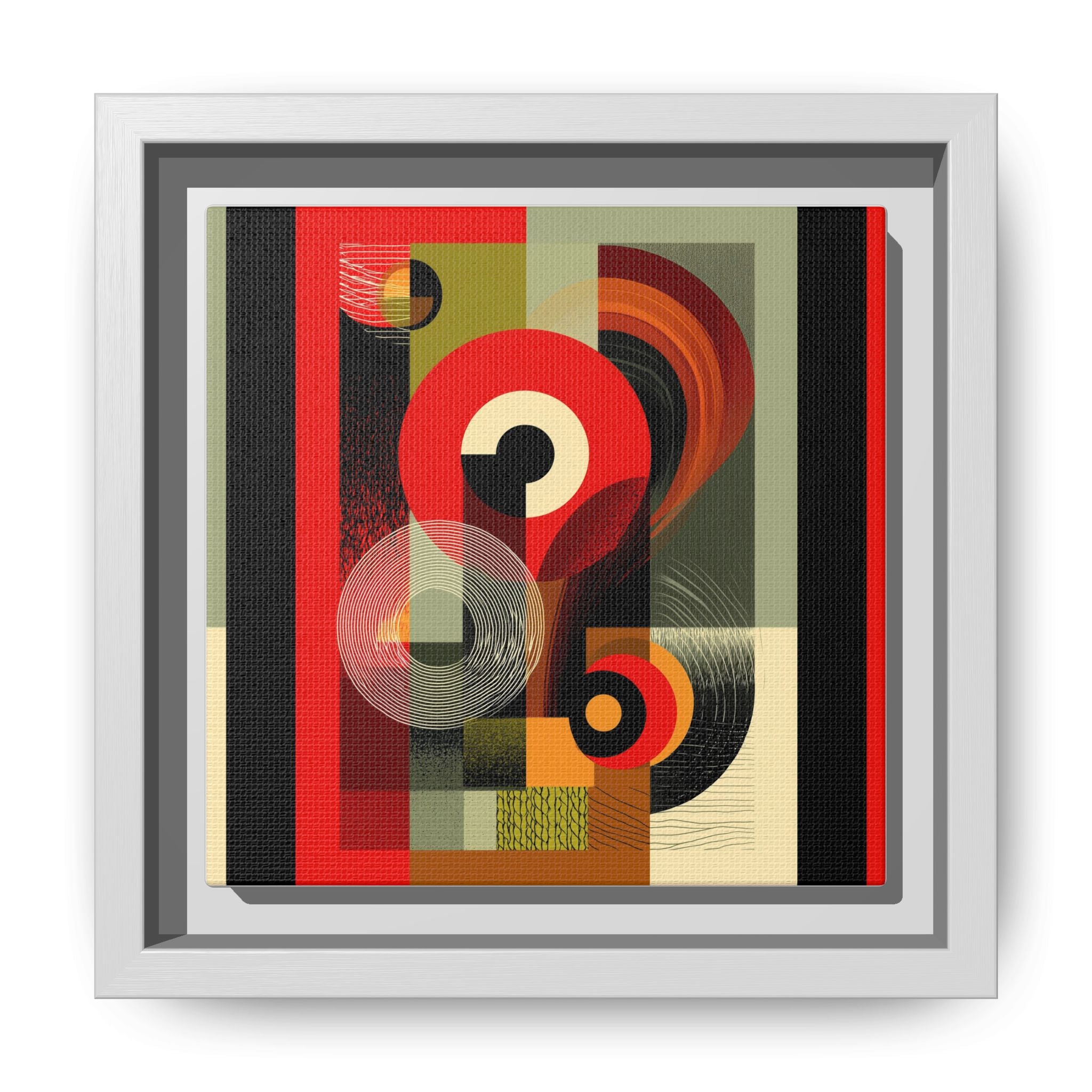 Chromatic Geometrics: Abstract Constructivist Composition, Modernist Color Blocking, Layered Circular Forms   |   Custom Orders Accepted
