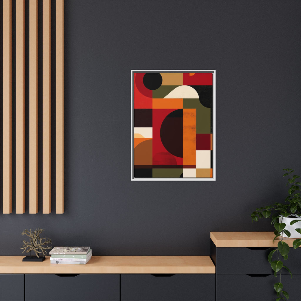 Geometric Convergence: Abstract Bauhaus Design, Constructivist Color Blocks, Architectural Art Composition   |   Custom Orders Accepted