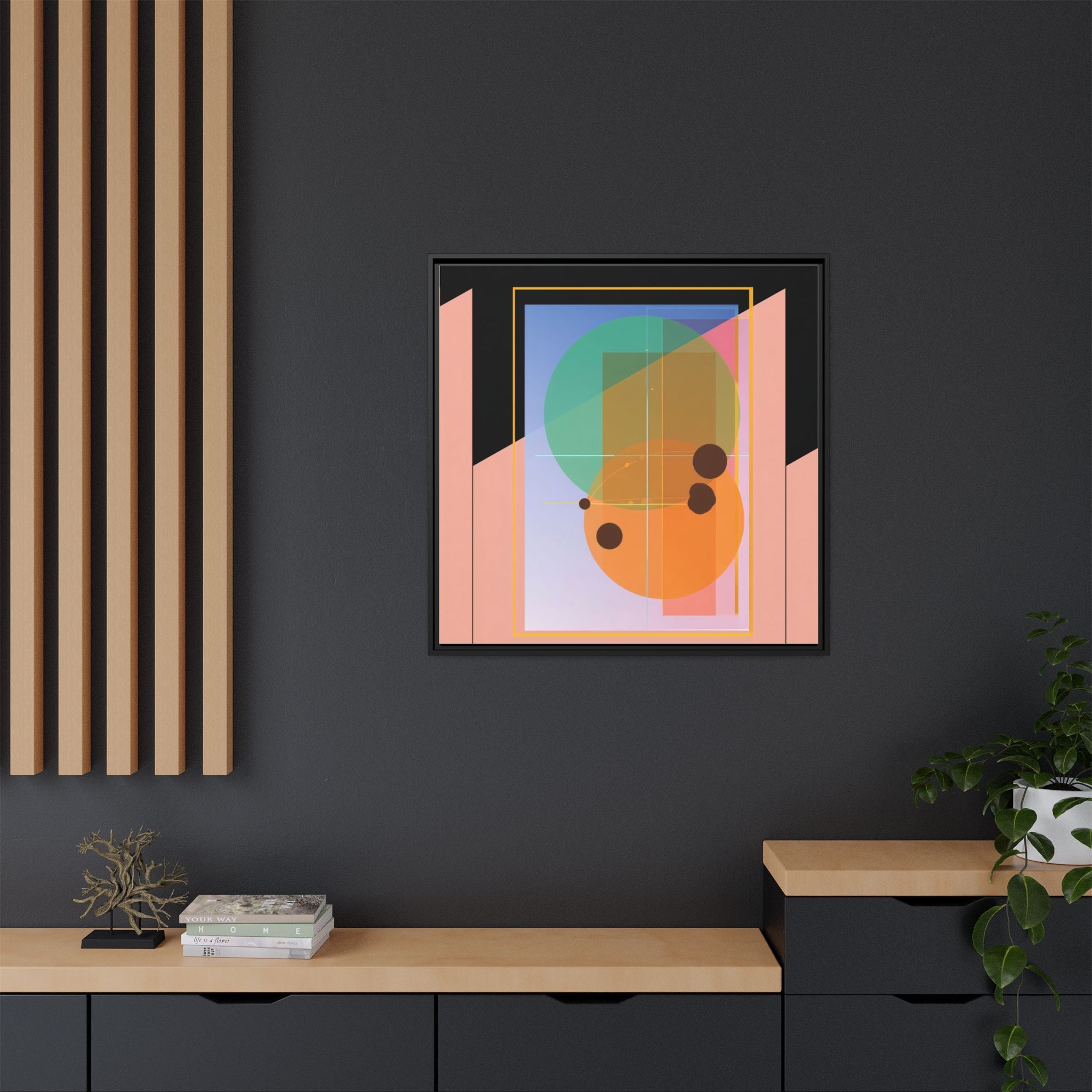 Geometric Harmony: Abstract Composition, Overlapping Shapes, Precision Design   |   Custom Orders Accepted