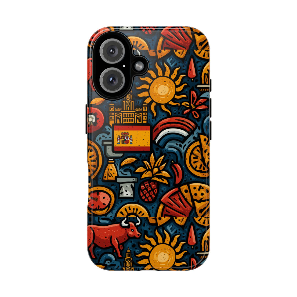 Vibrant Spanish Phone Case featuring Spanish Culture | Tough Cases | Travel Gift, Art Lover's Accessory, Colorful Cover, Unique Design