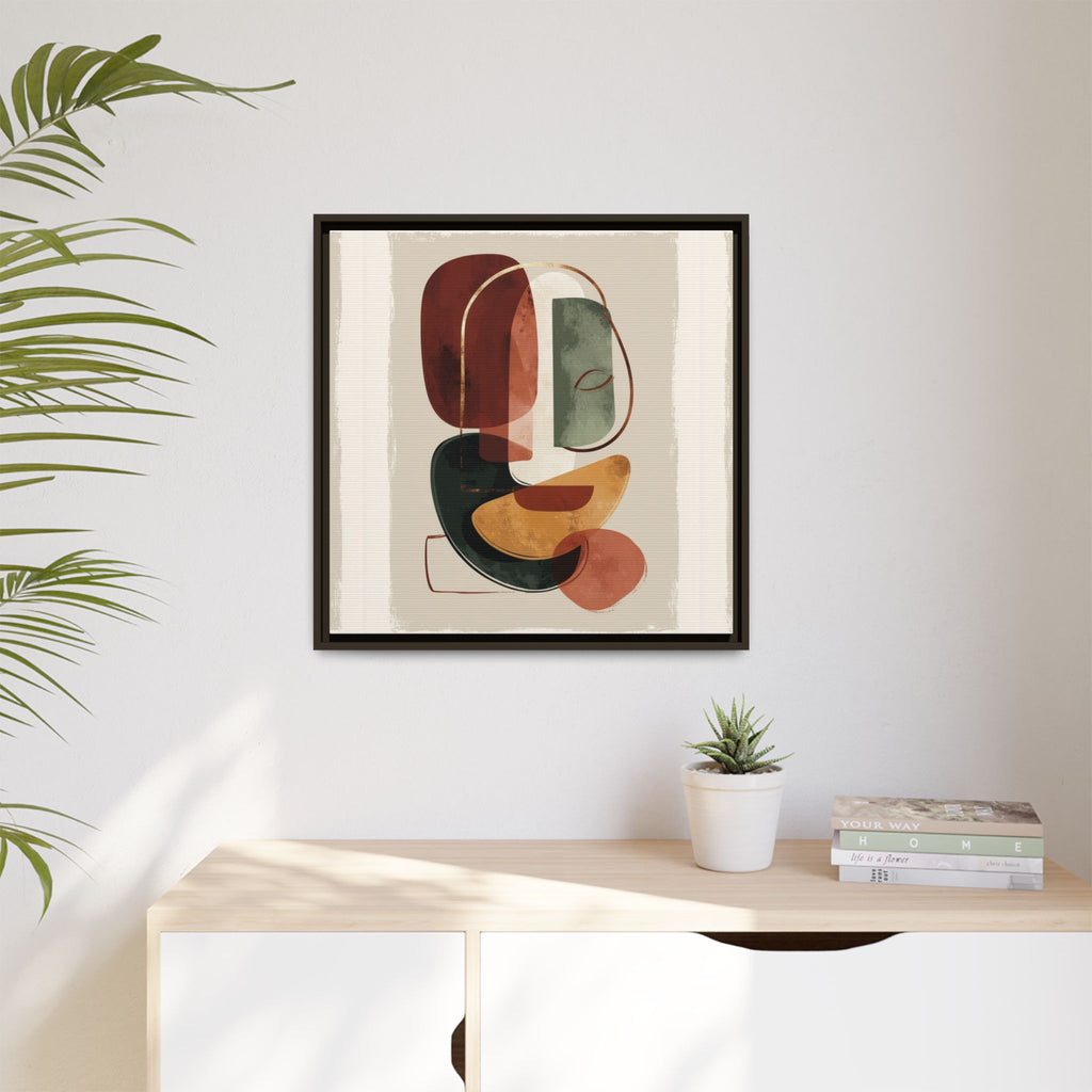 Layered Geometries: Mid-Century Modern Composition, Organic Abstract Design, Translucent Intersecting Shapes   |   Custom Orders Accepted