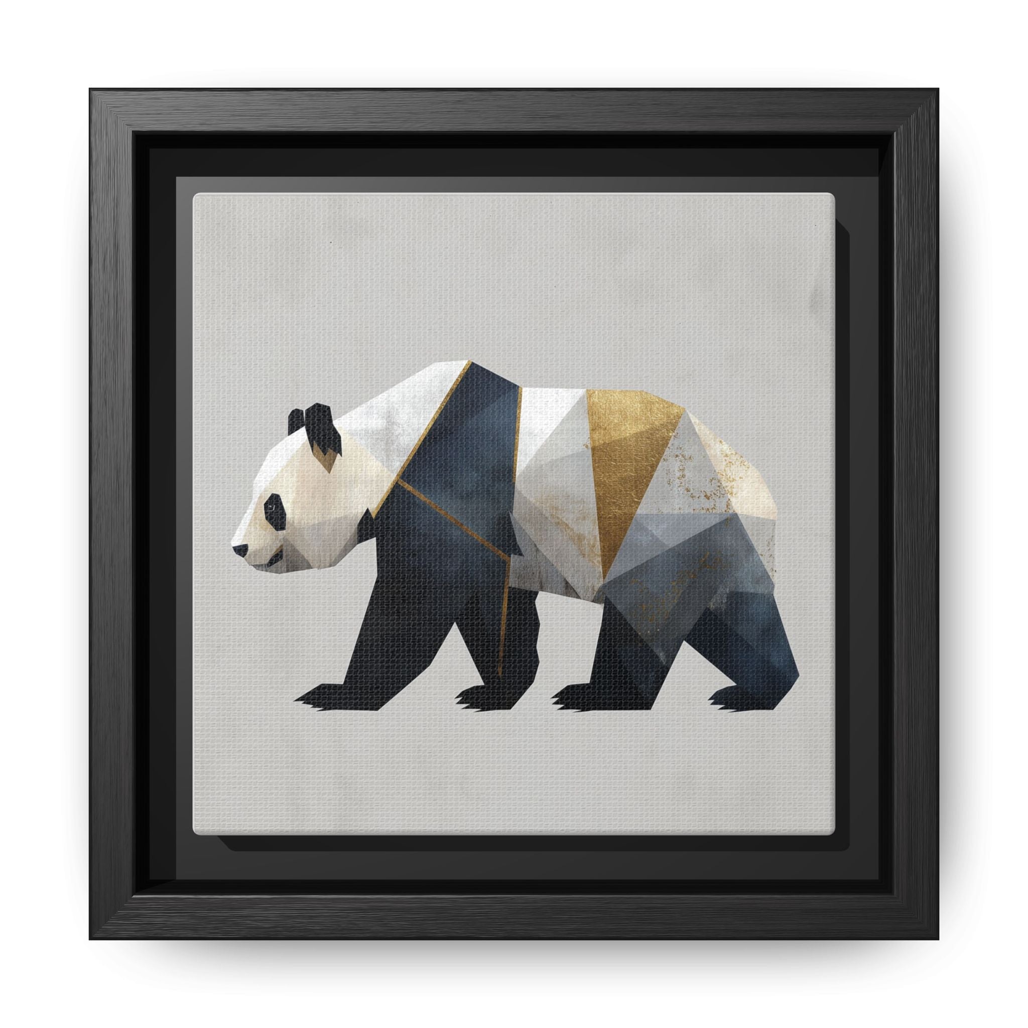 Geometric Panda: Cubist Animal Portrait, Modern Minimalist Art Style   |  Personalized & Custom Orders Available