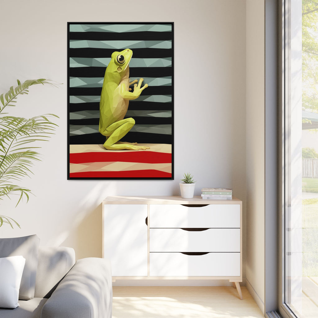 Geometric Frog Ascendant: Low-Poly Digital Amphibian, Architectural Nature Art   |    Custom Orders Available