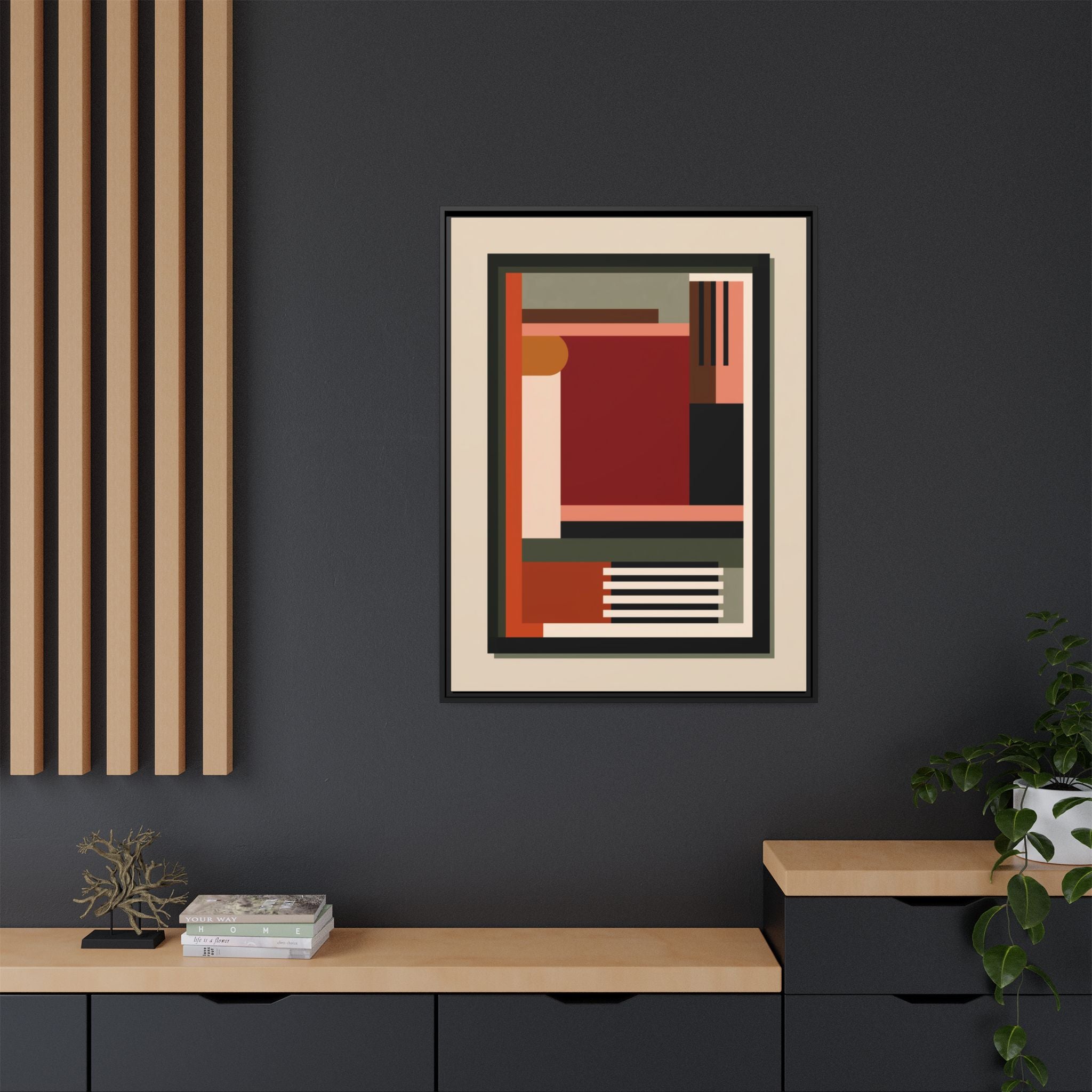 Architectural Geometries: Modern Abstract Composition, Bauhaus-Inspired Design, Geometric Color Blocking   |   Custom Orders Accepted