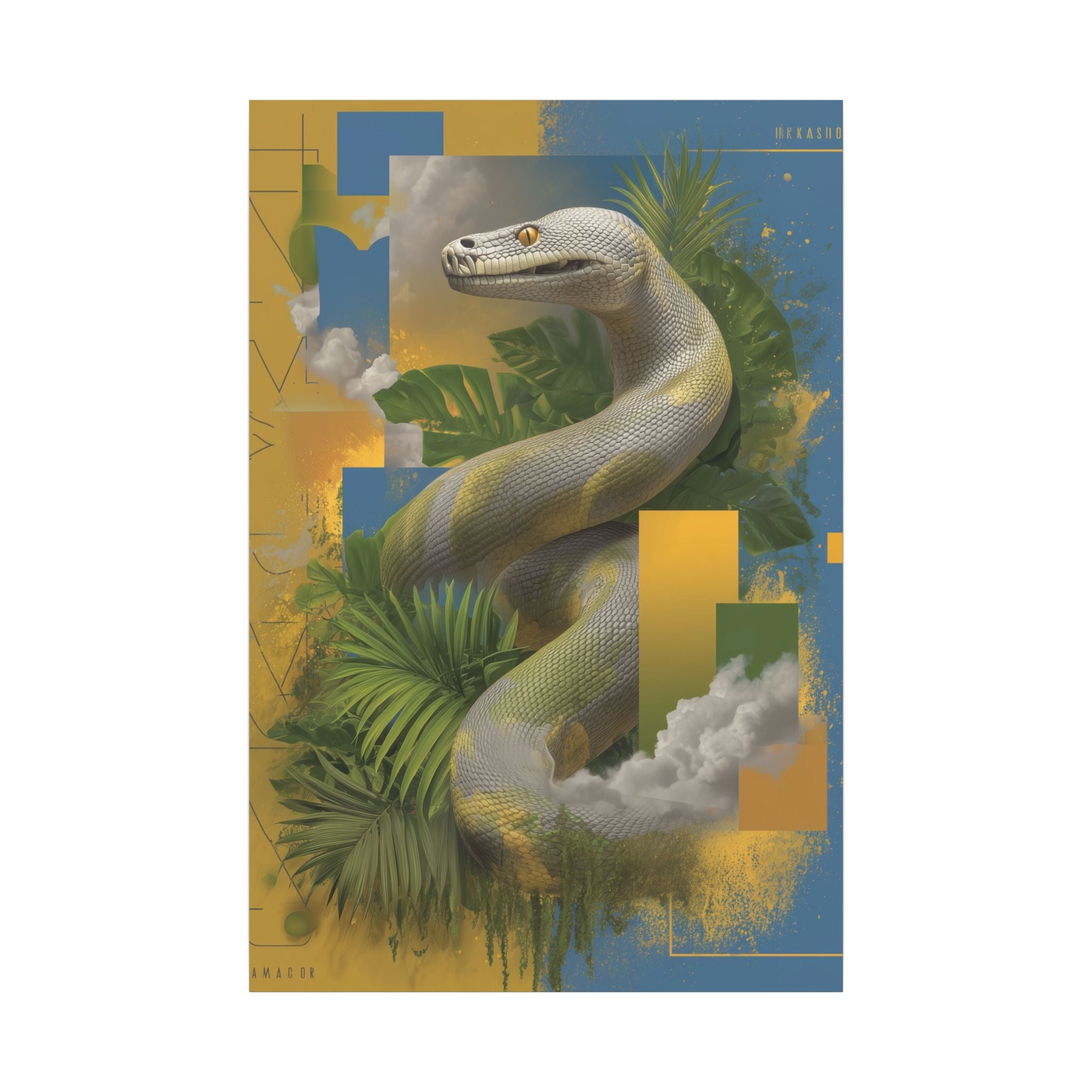 Serpent Geometry: Tropical Scales in Digital Art, Surreal Nature Composition   |    Custom Orders Available