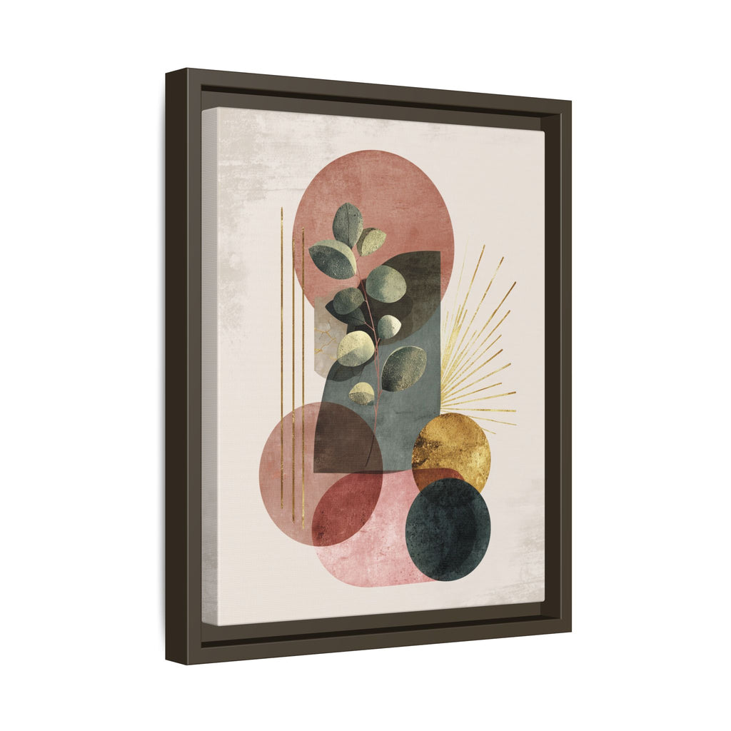 Botanical Geometric Symphony: Eucalyptus Harmony, Metallic Intersections, Modern Earth Tones   |   Custom Orders Accepted