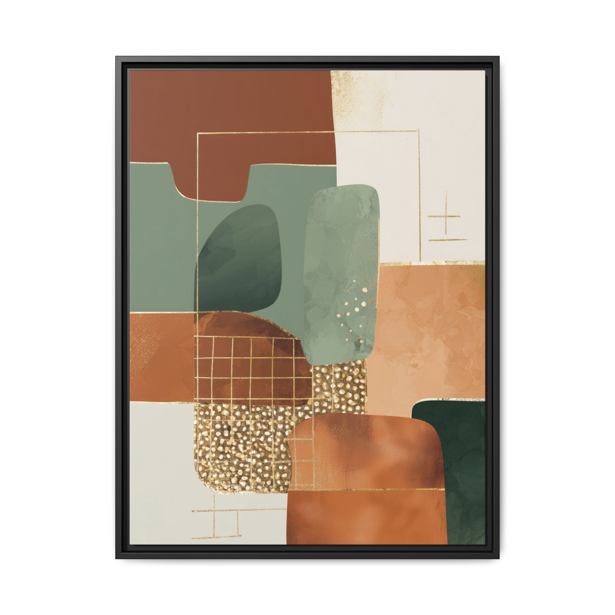 Geometric Harmony: Abstract Minimalist Art, Mid-Century Modern Design, Organic Shapes Composition   |   Custom Orders Accepted
