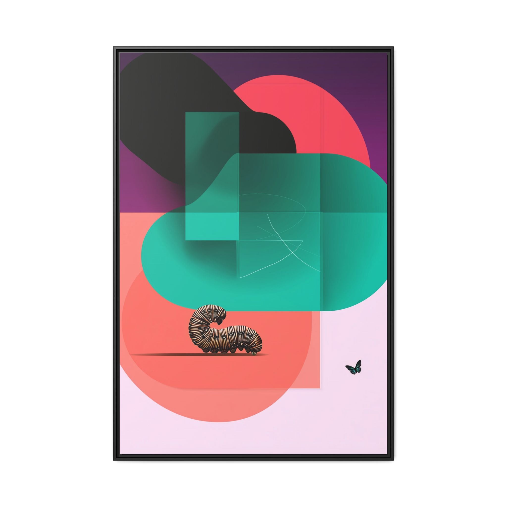 Metamorphosis of Color: Geometric Abstract Butterfly Design, Translucent Shapes Composition   |    Custom Orders Available