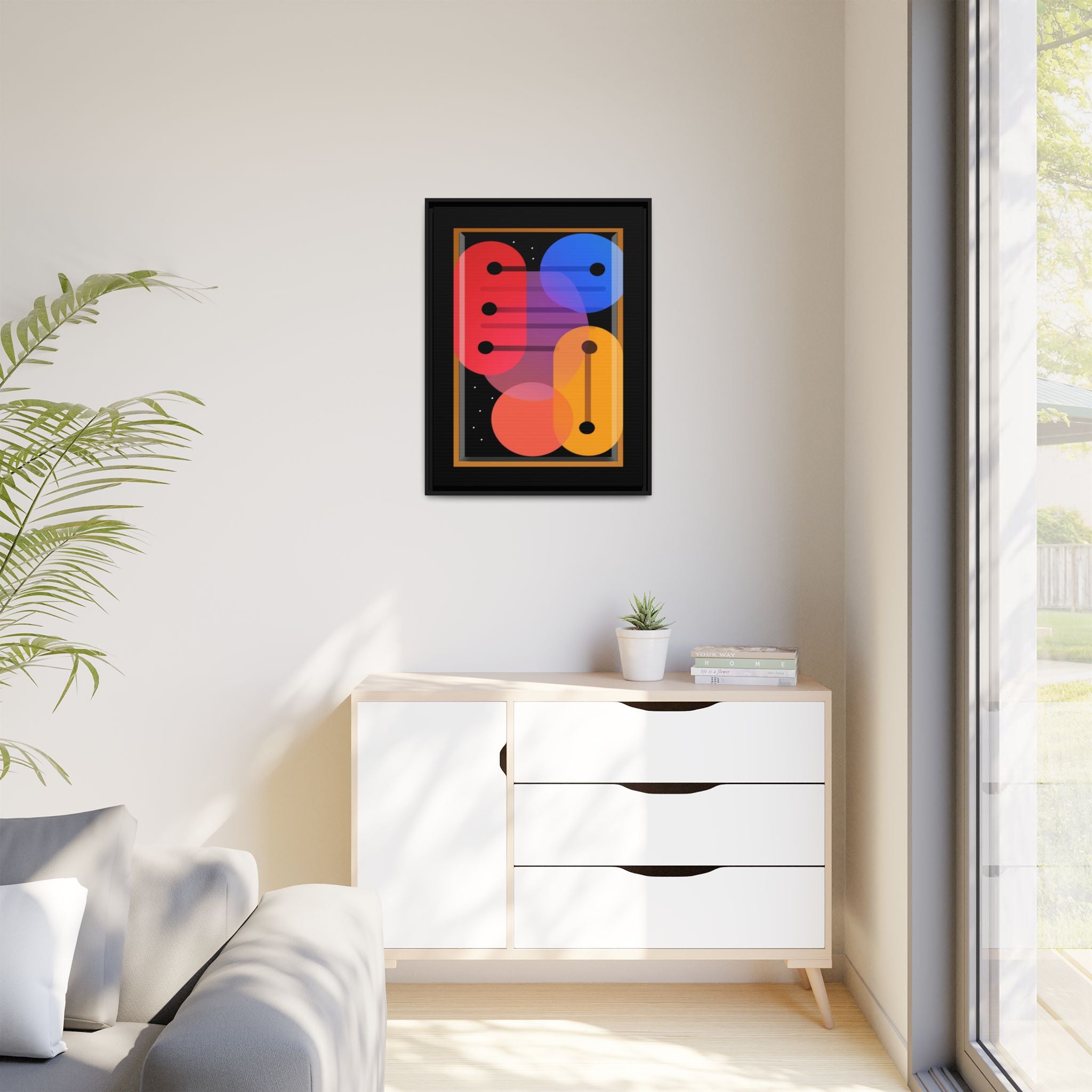 Celestial Geometry: Organic Shapes in Motion, Digital Abstract Composition, Vibrant Color Intersections   |   Custom Orders Accepted