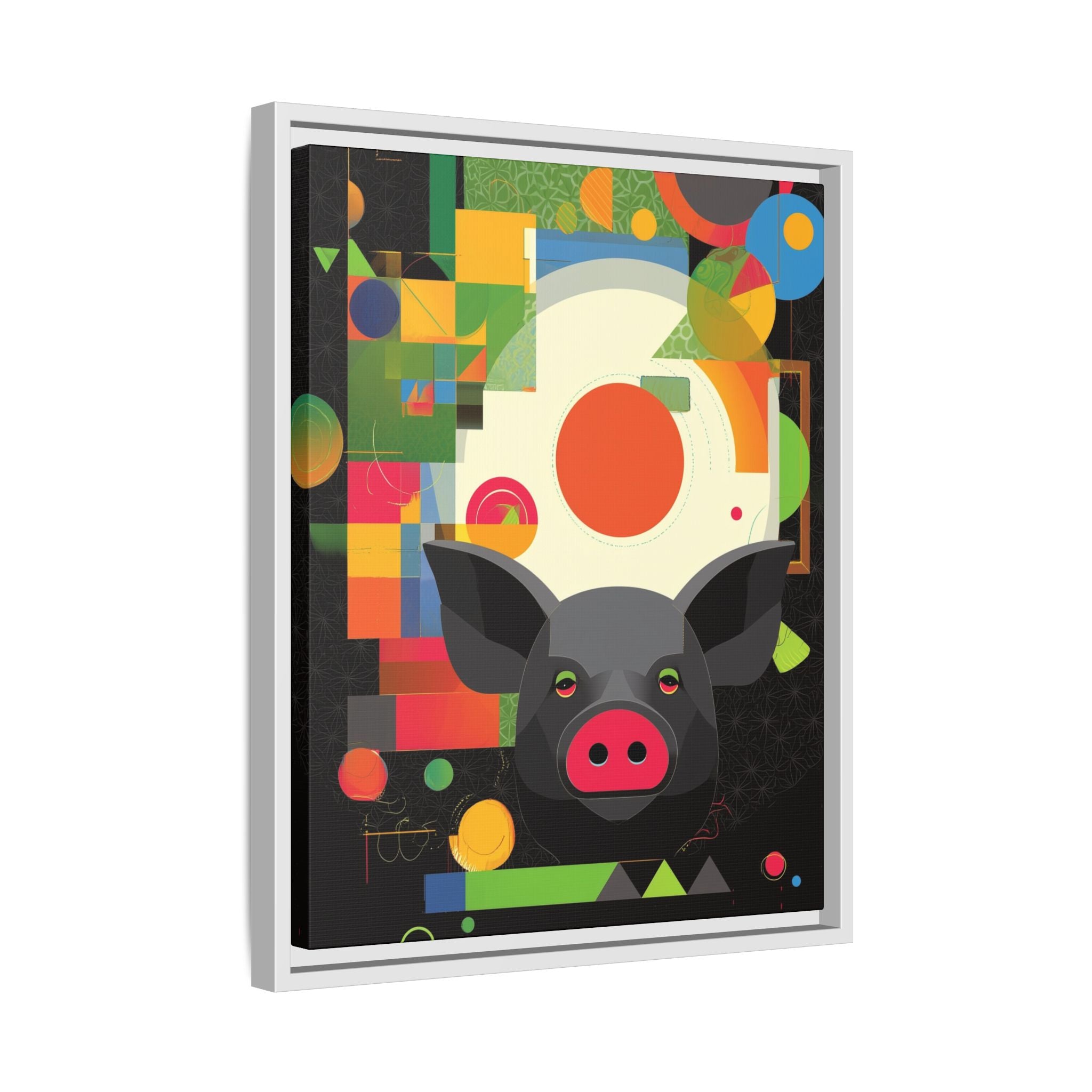 Prismatic Pig: Geometric Abstract Design, Digital Graphic Art Illustration   |    Custom Orders Available