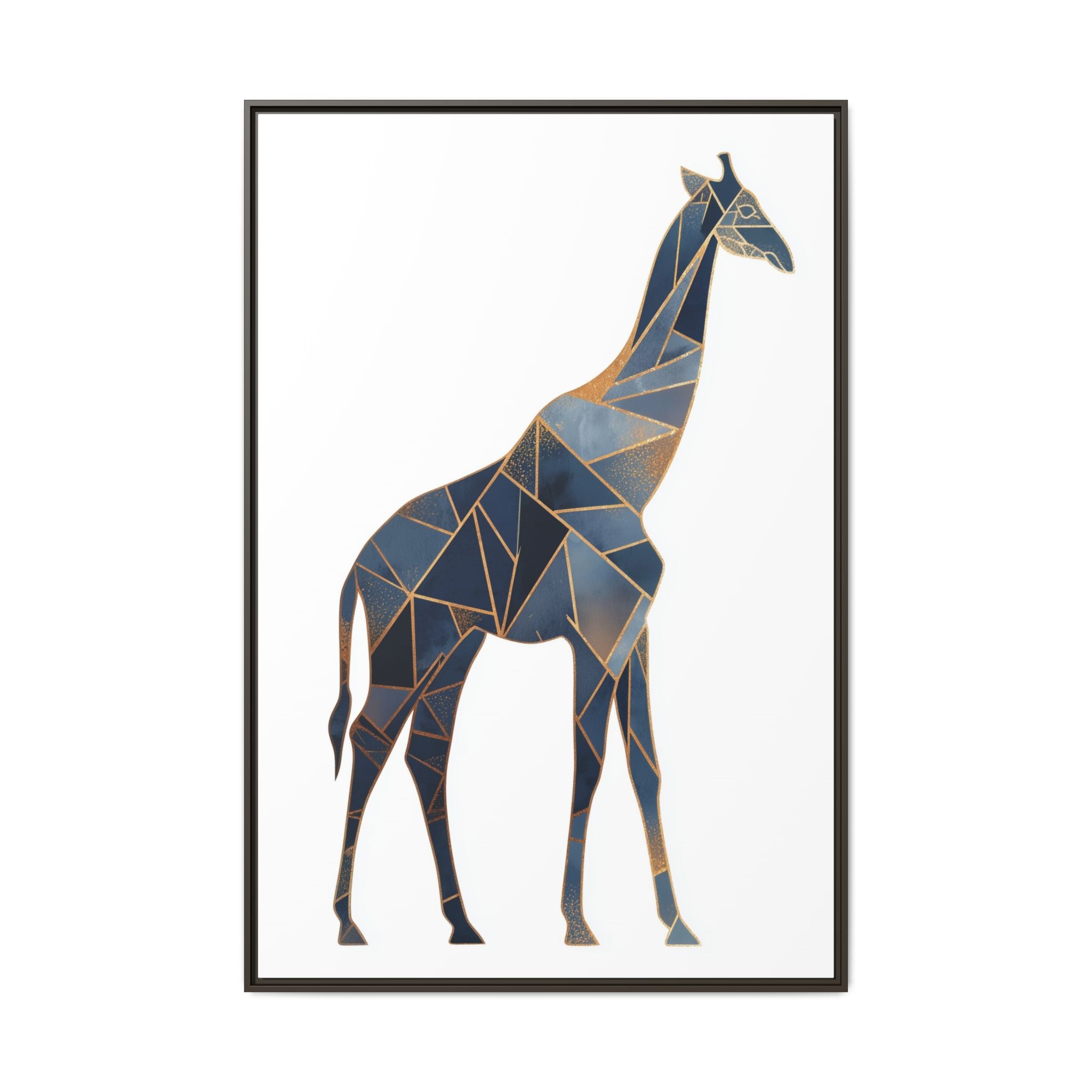 Geometric Giraffe Framed Print : Polygonal Wildlife Art, Modern Mosaic Design   |  Personalized & Custom Orders Available