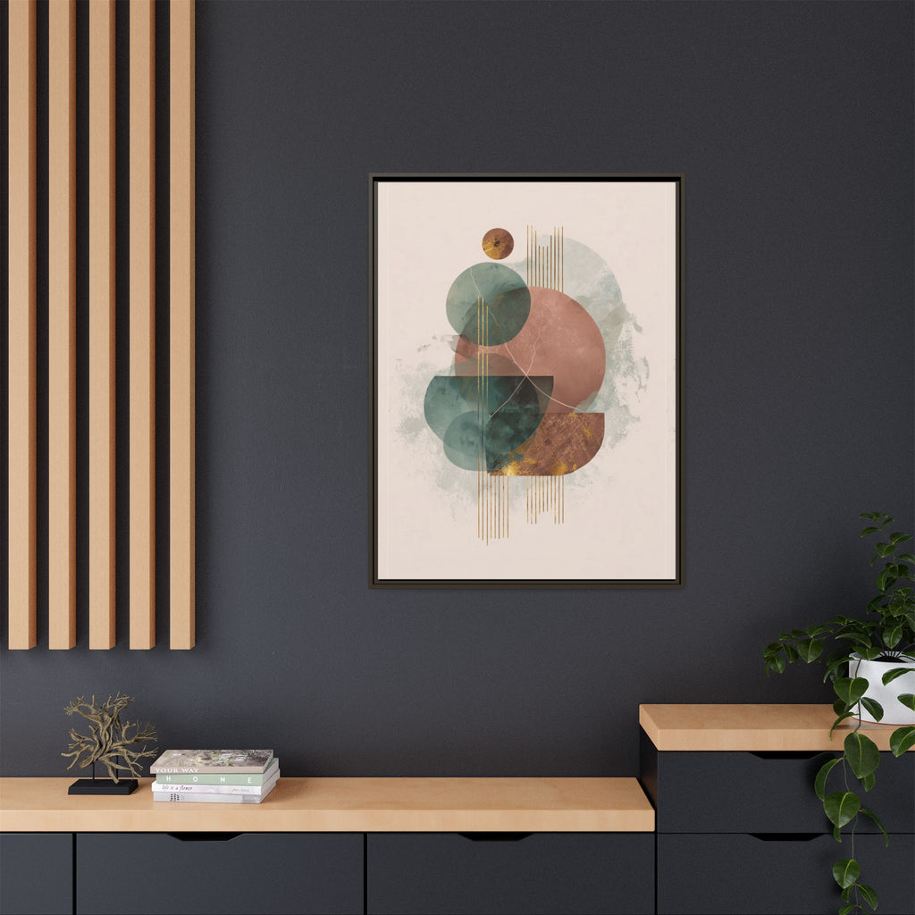 Translucent Geometries: Abstract Circles, Mid-Century Minimalism, Watercolor Layers   |   Custom Orders Accepted