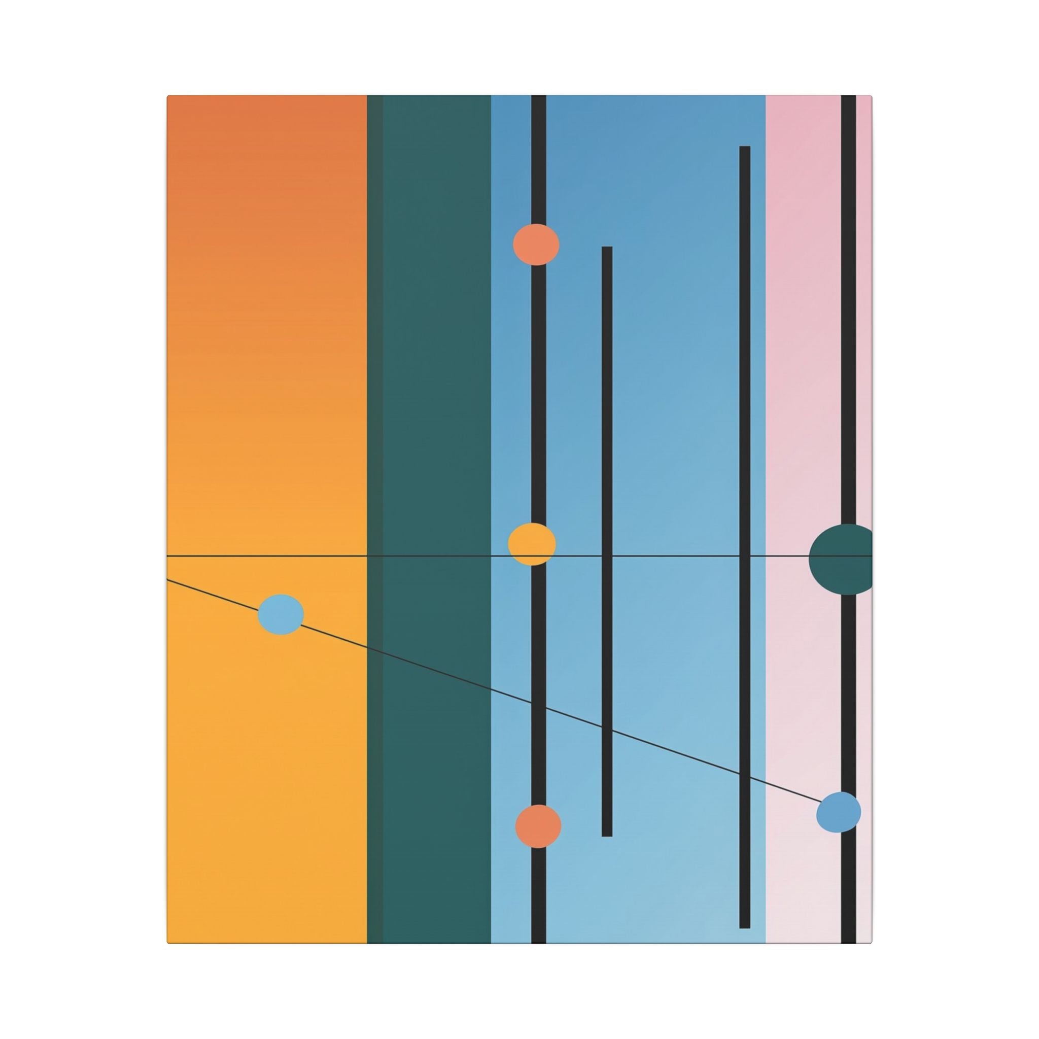 Geometric Networks: Constructivist Color Planes, Intersectional Design, Minimalist Spatial Composition   |   Custom Orders Accepted