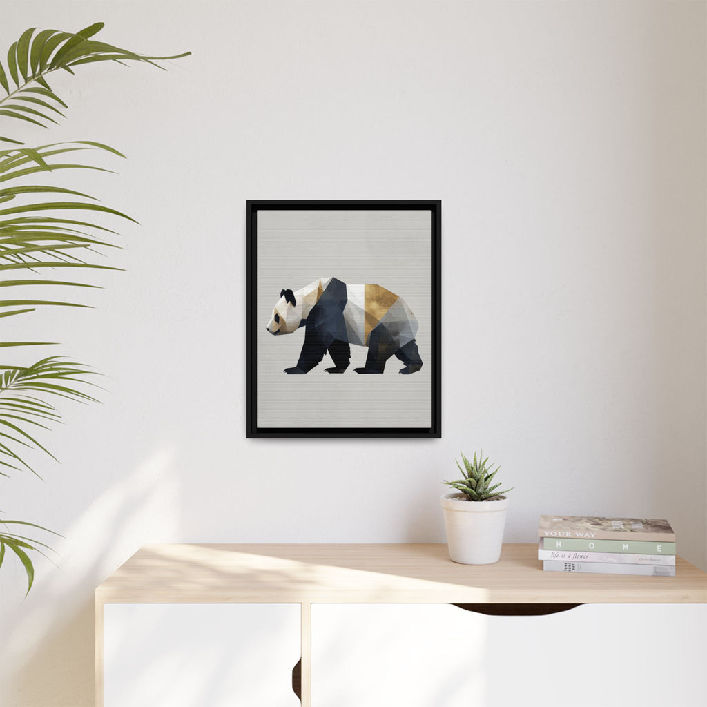 Geometric Panda: Low-Poly Digital Art, Metallic Contemporary Design   |  Personalized & Custom Orders Available