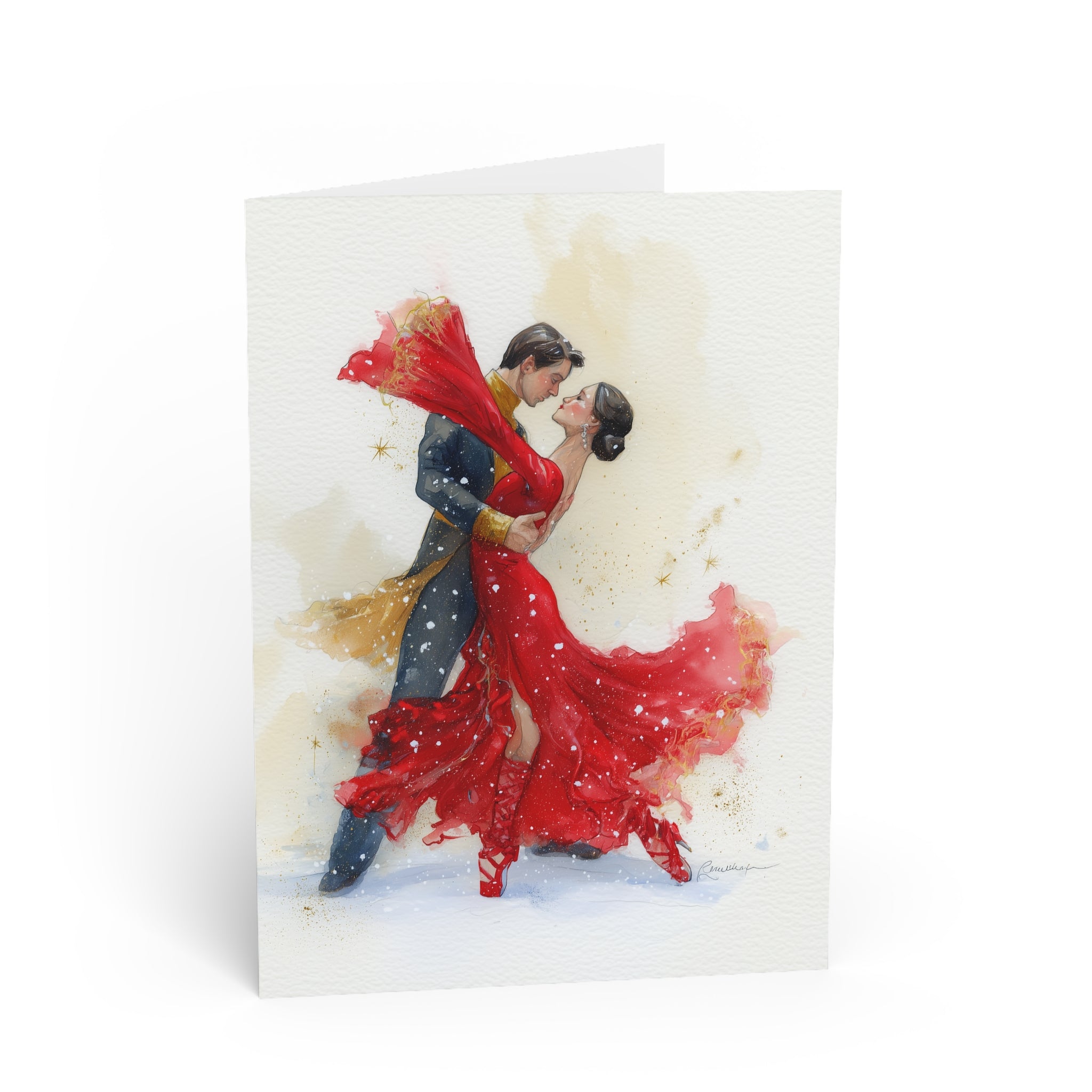 Christmas Salsa Dancing Greeting Card