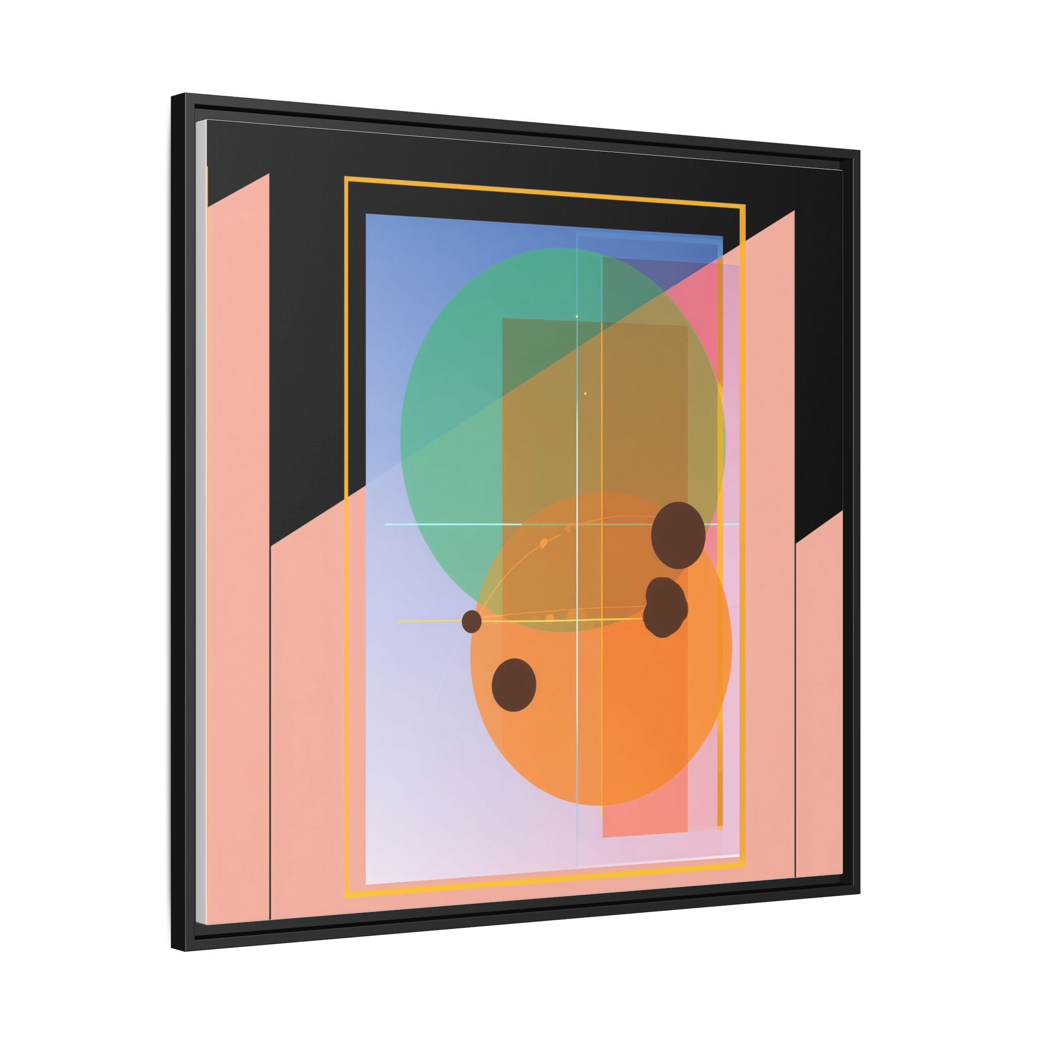 Geometric Harmony: Abstract Composition, Overlapping Shapes, Precision Design   |   Custom Orders Accepted