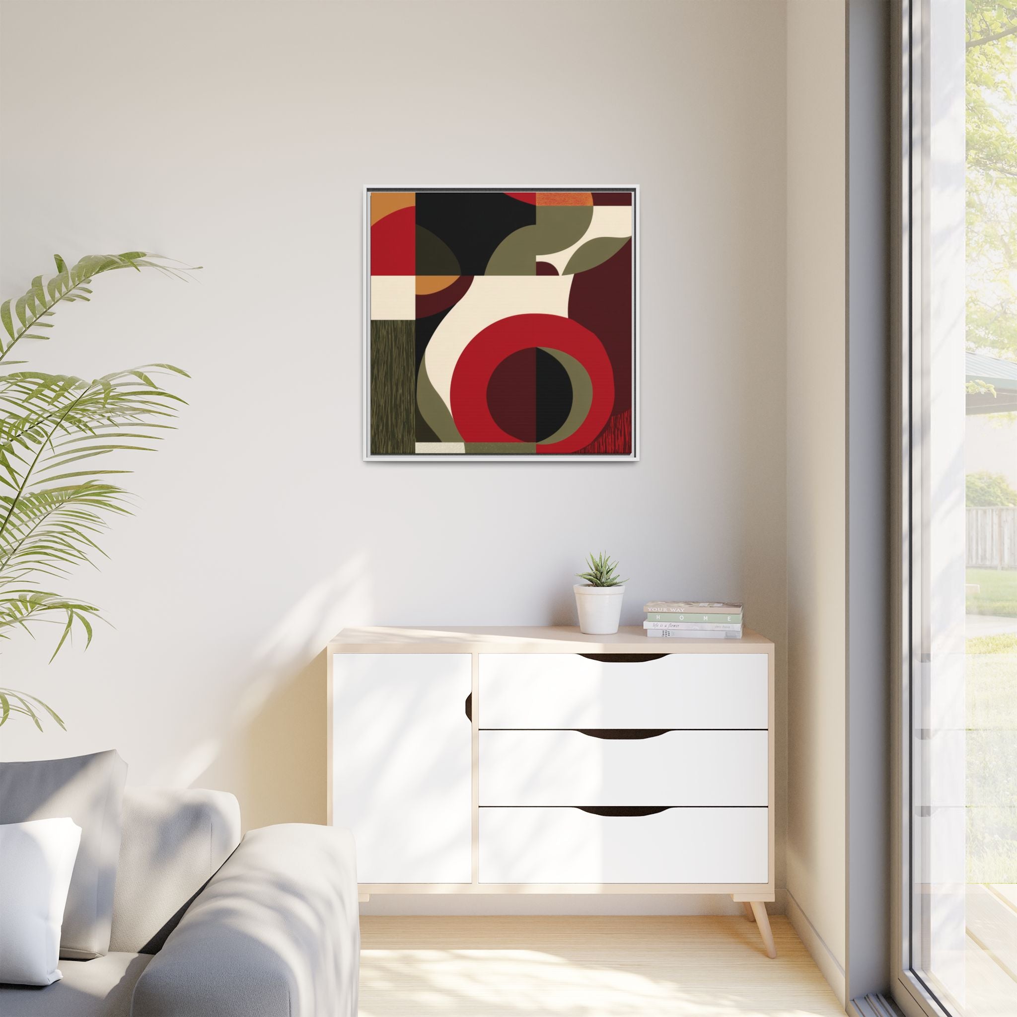 Geometric Intersections: Mid-Century Modern Design, Abstract Architectural Composition, Rhythmic Curved Forms   |   Custom Orders Accepted