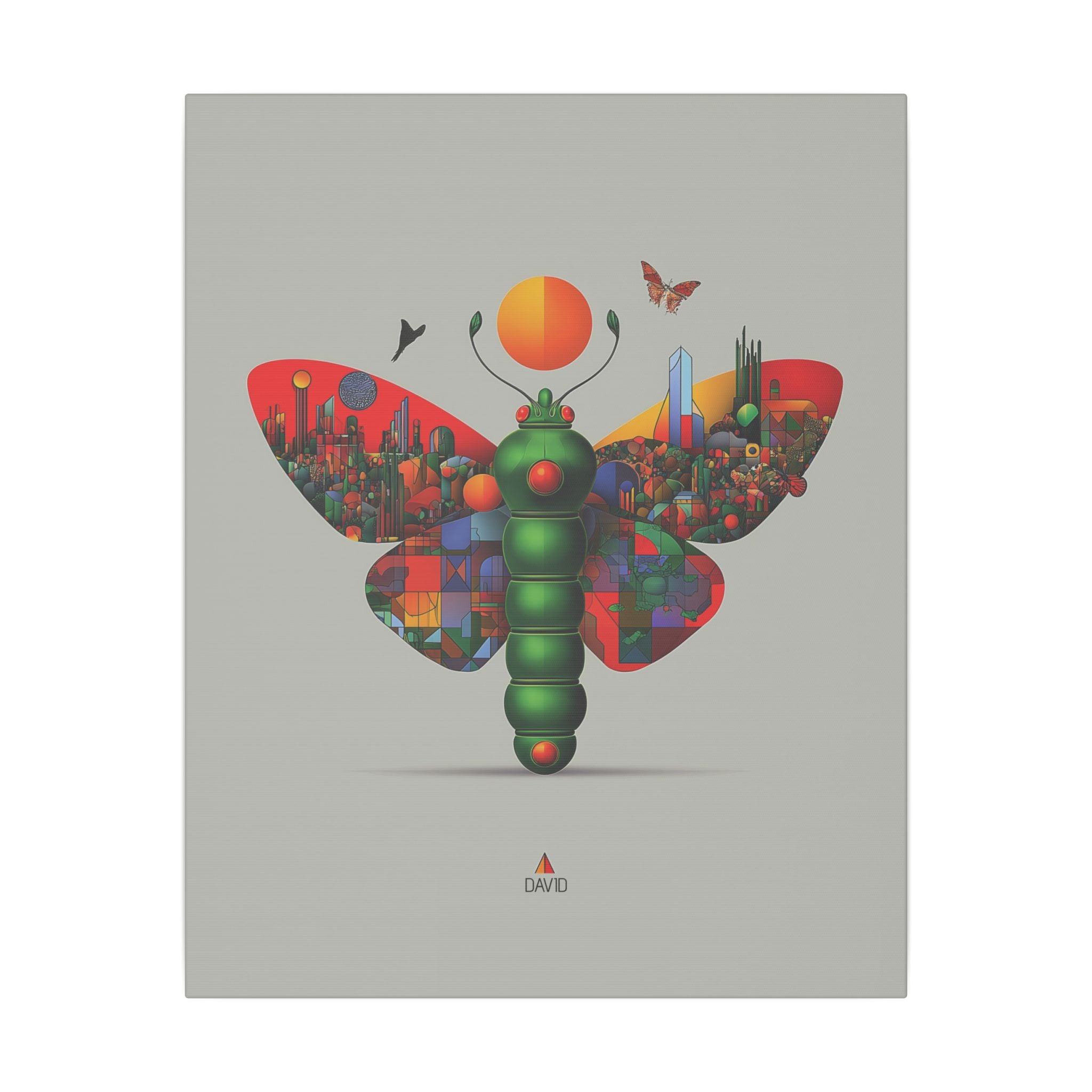 Personalized Butterfly Print: Geometric Urban Landscape, Futuristic Digital Art   |    Custom Orders Available