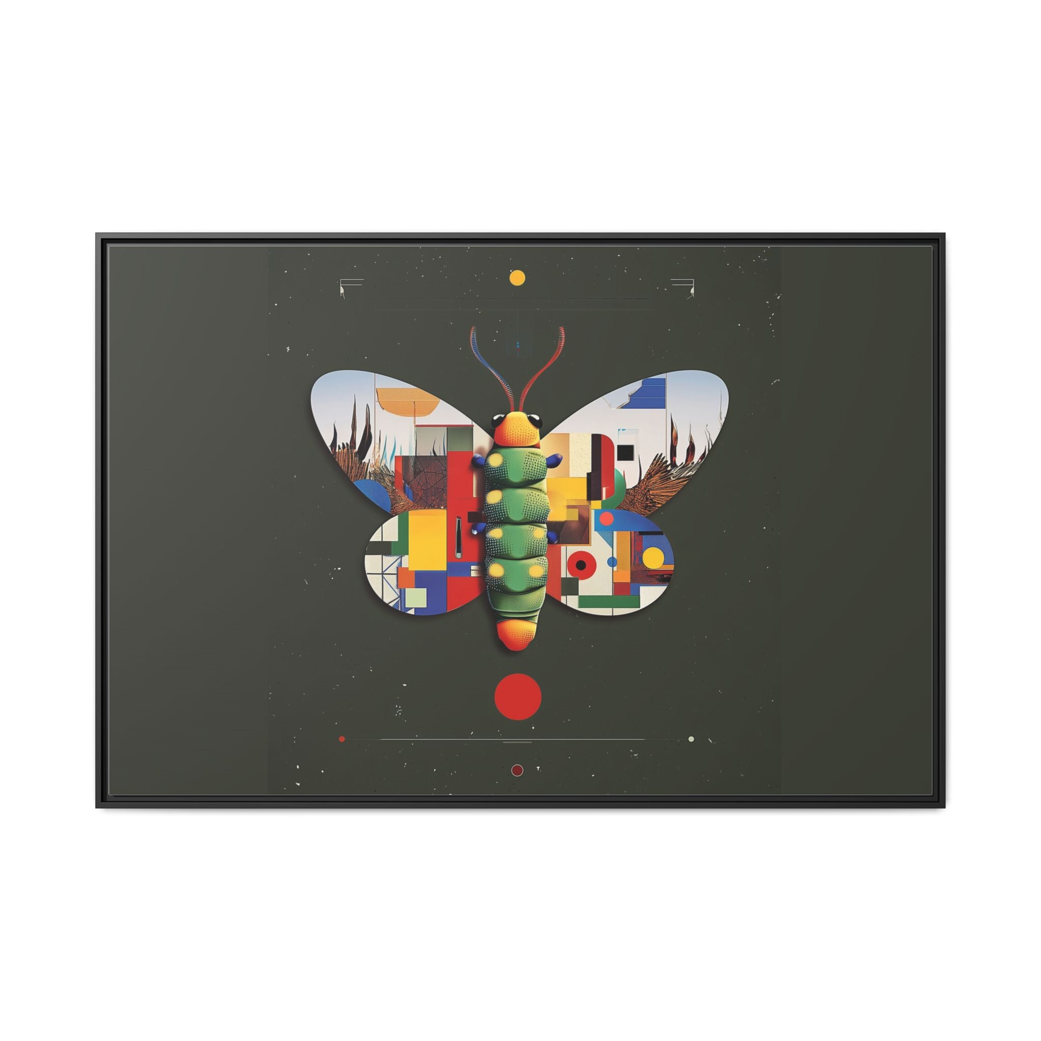 Geometric Butterfly: Bauhaus Digital Mosaic, Technological Nature Composition   |    Custom Orders Available