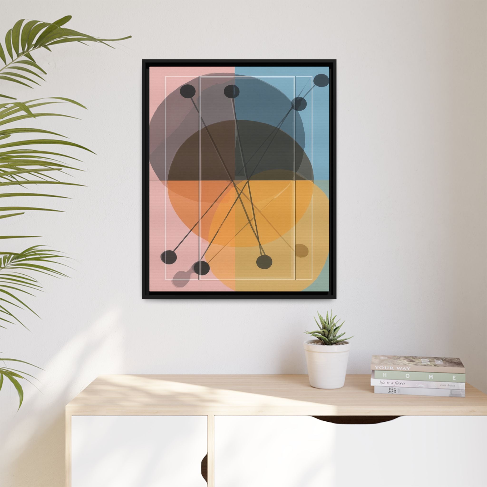 Geometric Intersections: Pastel Quadrants, Mid-Century Minimalism, Network Nodes   |   Custom Orders Accepted