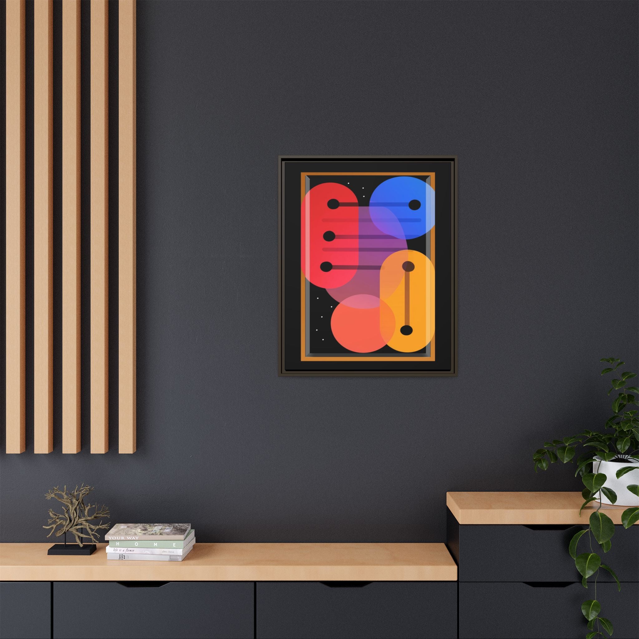 Celestial Geometry: Organic Shapes in Motion, Digital Abstract Composition, Vibrant Color Intersections   |   Custom Orders Accepted