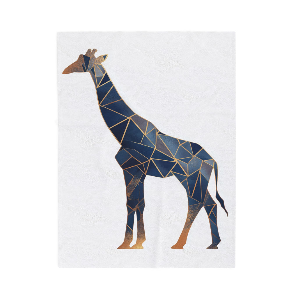 Geometric Giraffe Bedding: Modern Abstract Mosaic , Angular Wildlife Art   |  Personalized & Custom Orders Available