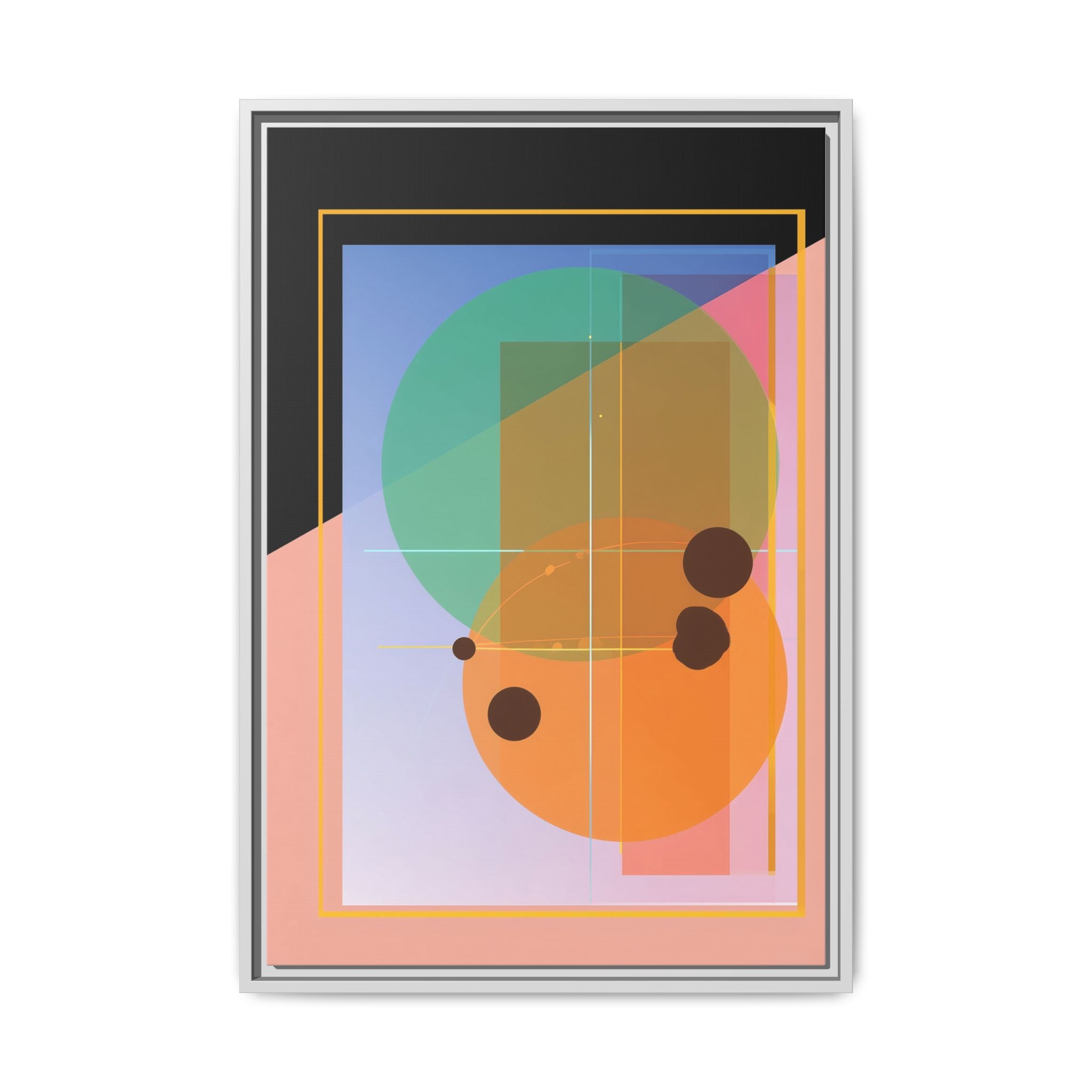 Geometric Harmony: Abstract Composition, Overlapping Shapes, Precision Design   |   Custom Orders Accepted