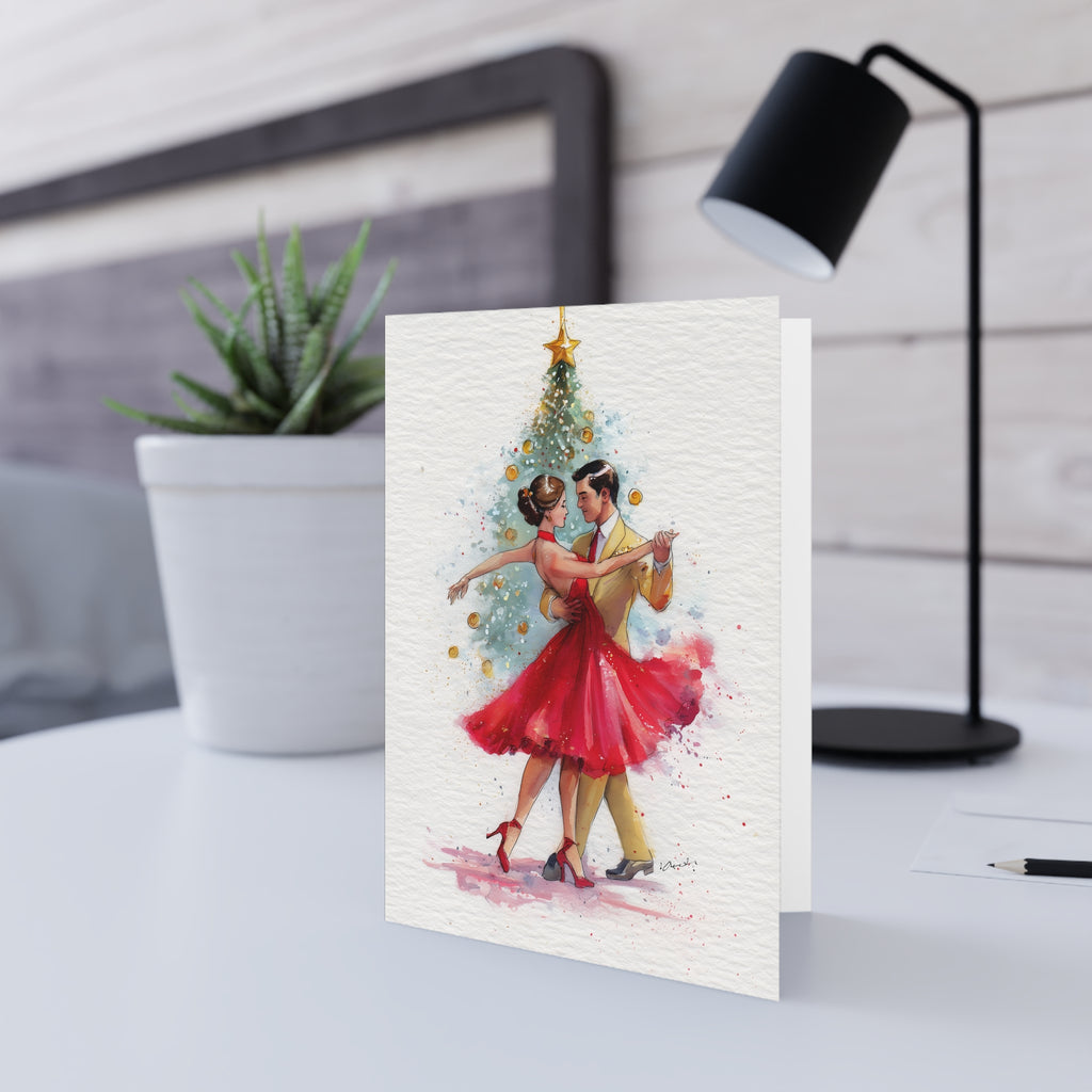 Christmas Salsa Dancing Greeting Card