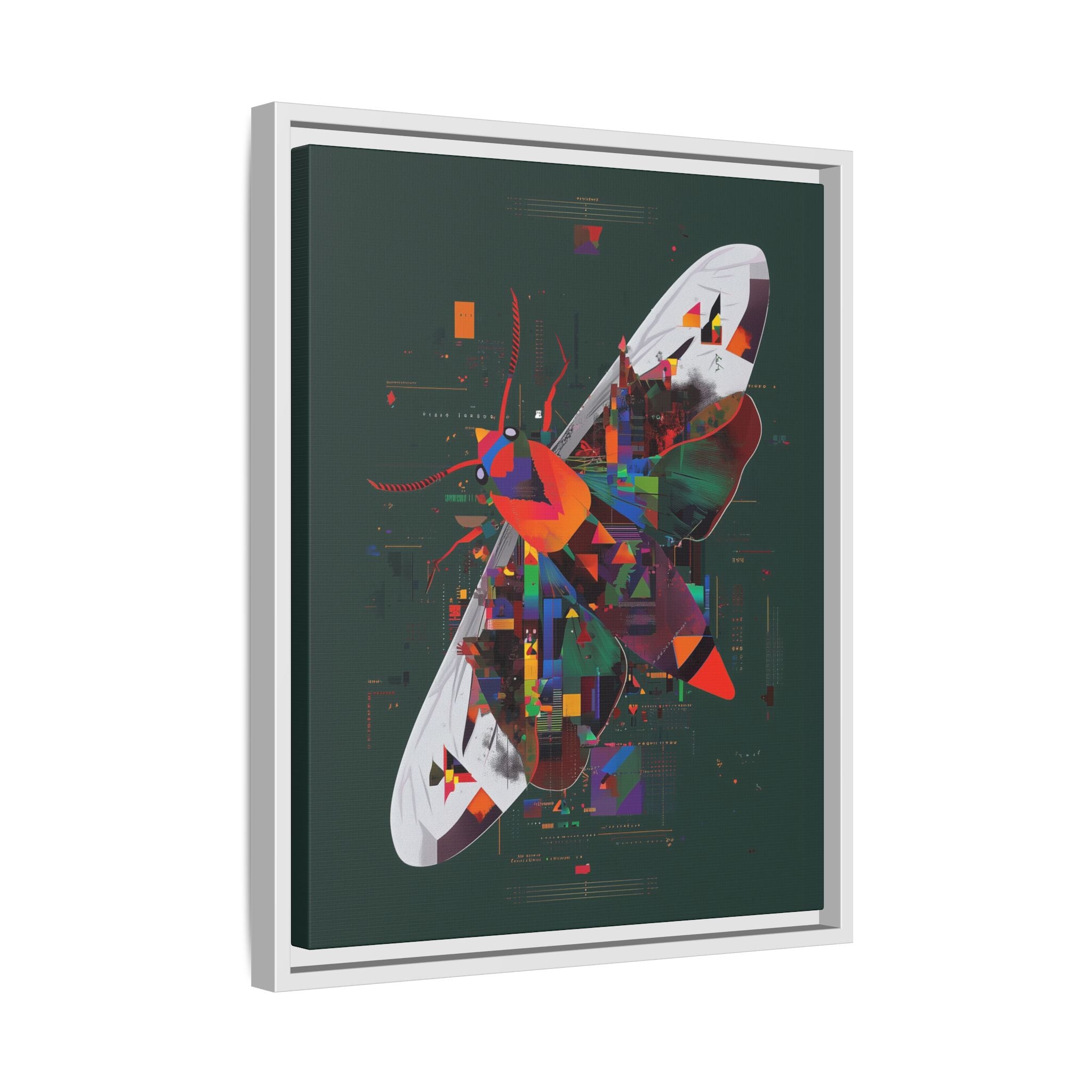 Digital Metamorphosis Framed Print : Geometric Butterfly Synthesis, Technological Nature Rendering   |   Custom Orders Available