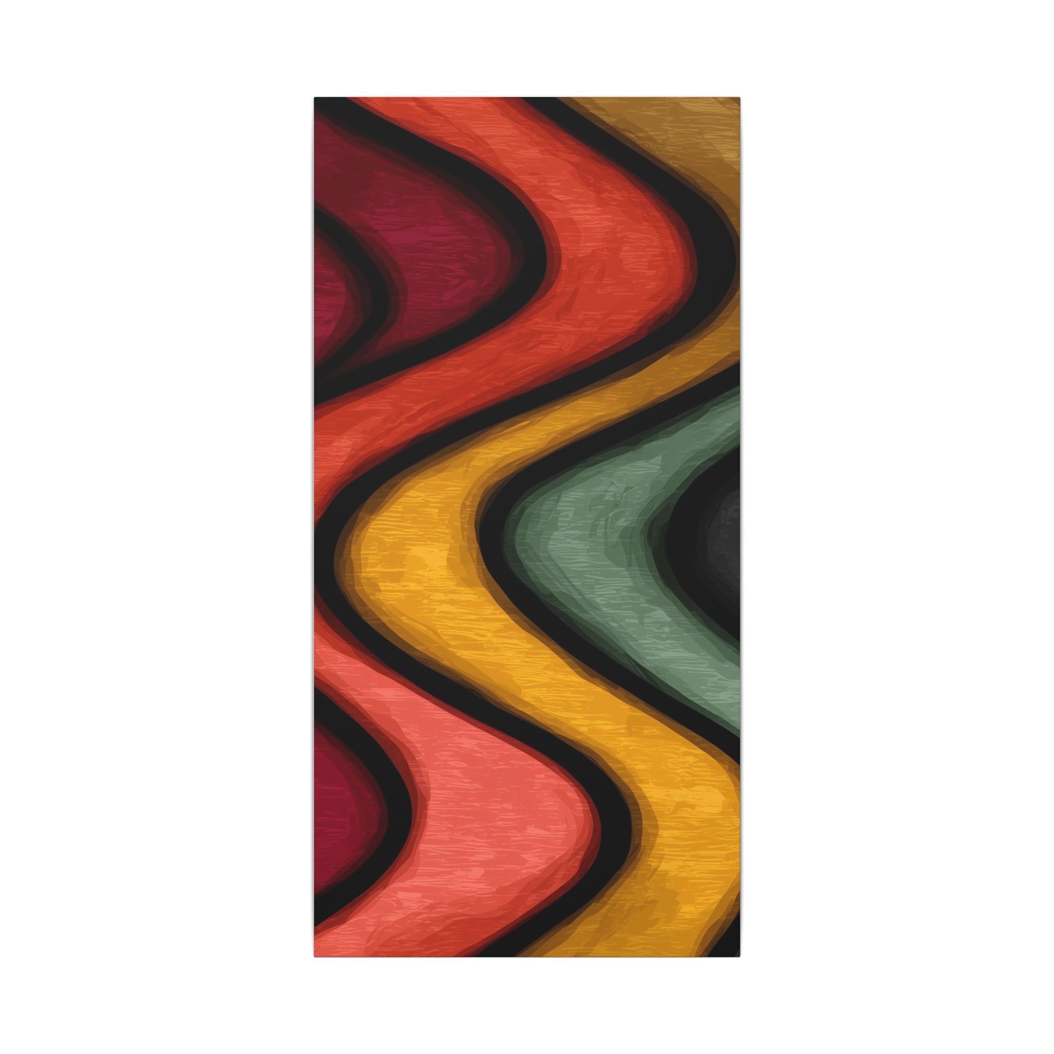 Autumnal Waves: Sinuous Organic Abstractions, Warm Color Landscape, Rhythmic Painterly Flow   |   Custom Orders Accepted