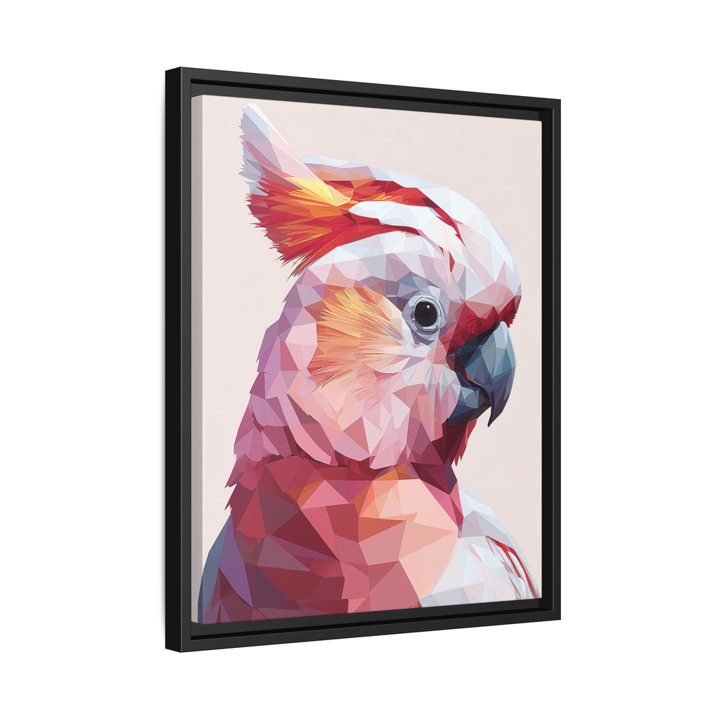 Prismatic Cockatoo: Geometric Bird Portrait, Low-Poly Digital Art   |  Personalized & Custom Orders Available