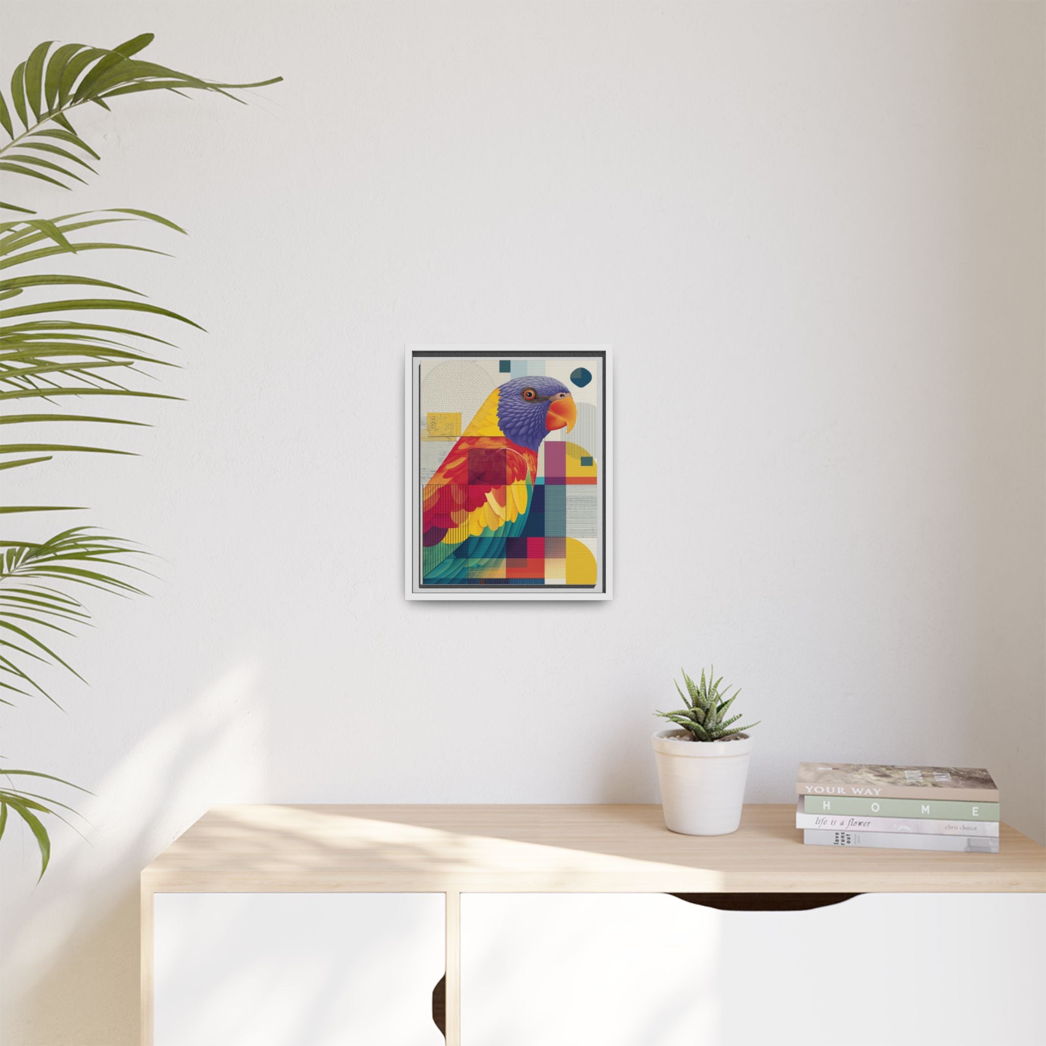 Prismatic Parrot: Geometric Deconstruction, Modern Abstract Art   |    Custom Orders Available
