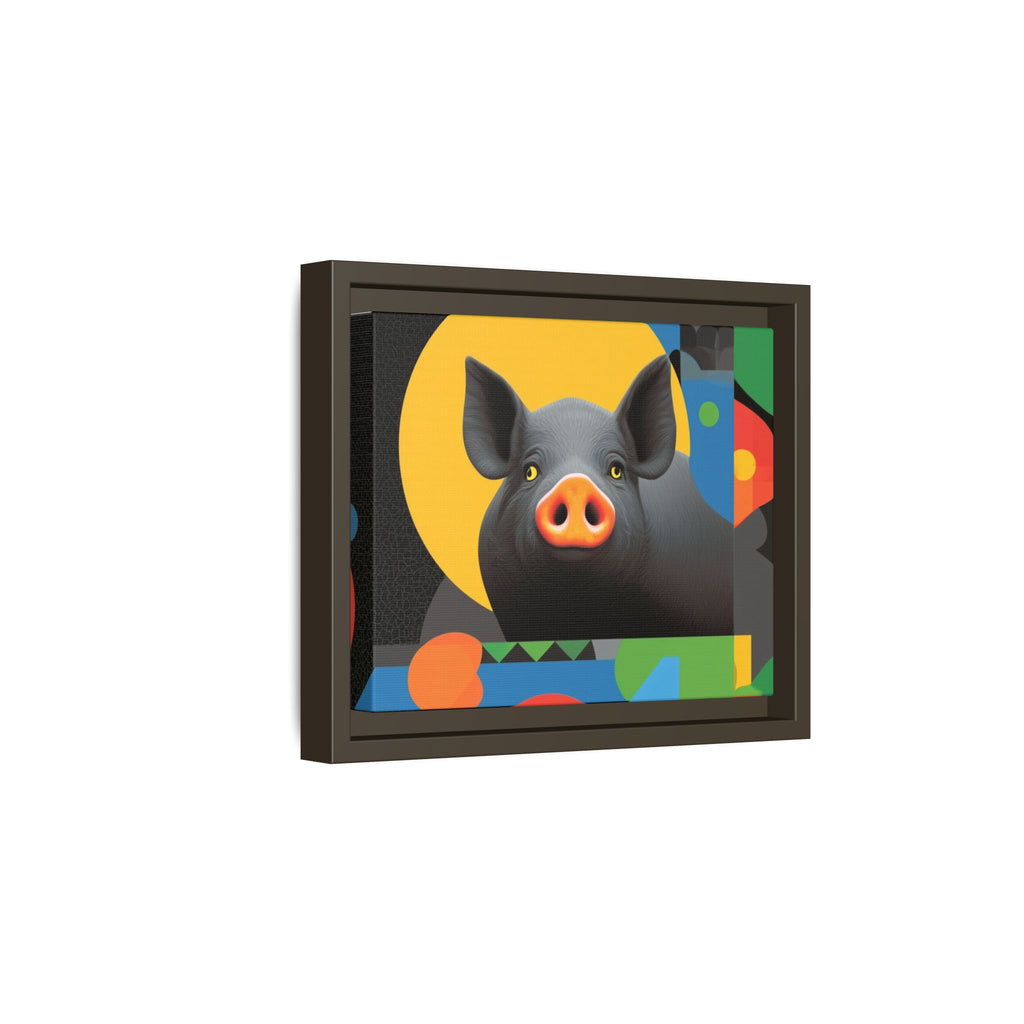 Geometric Pig Poster: Abstract Graphic Design, Colorful Modernist Composition   |    Custom Orders Available