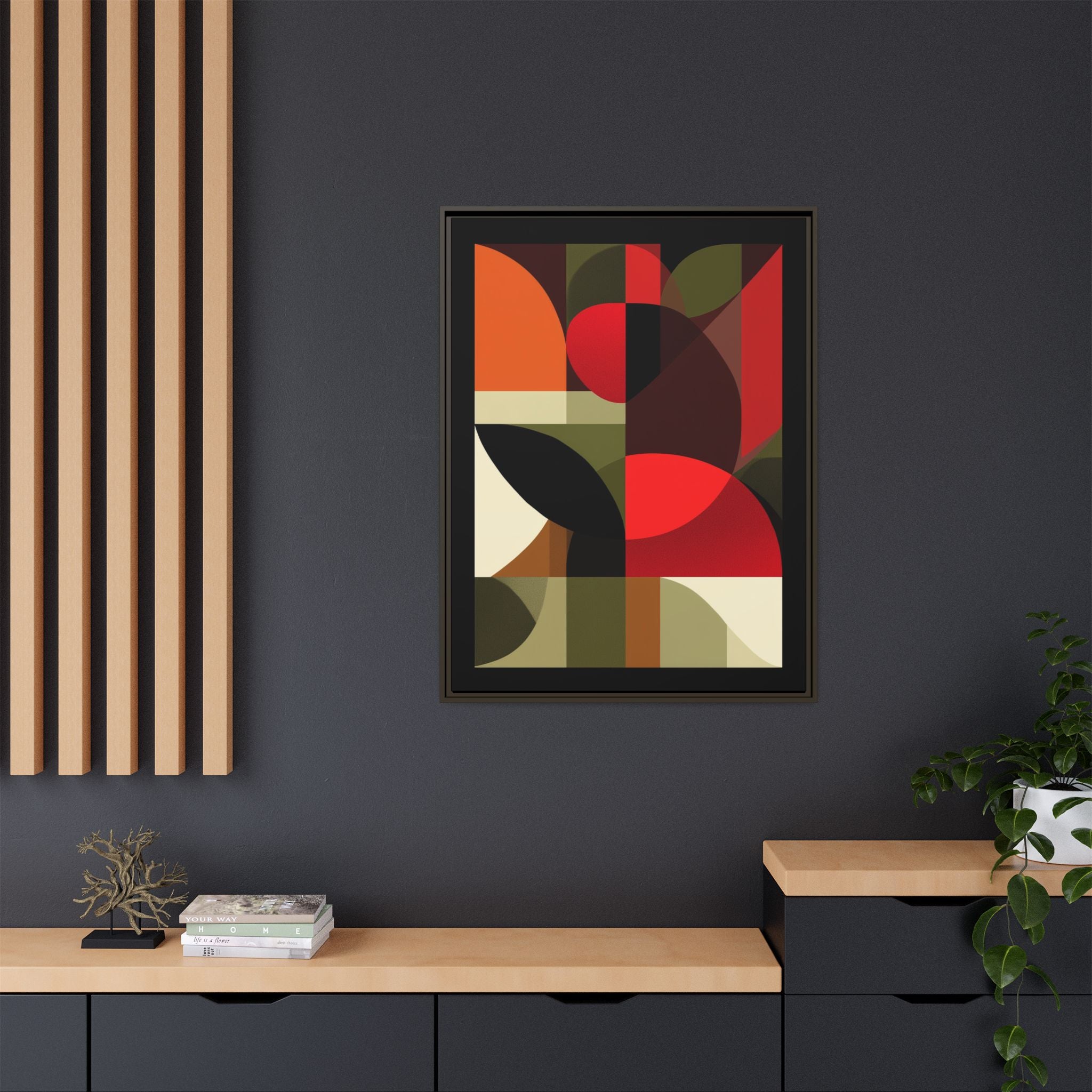 Geometric Fusion: Modern Abstract Composition, Cubist Color Blocks, Architectural Form Harmony   |   Custom Orders Accepted