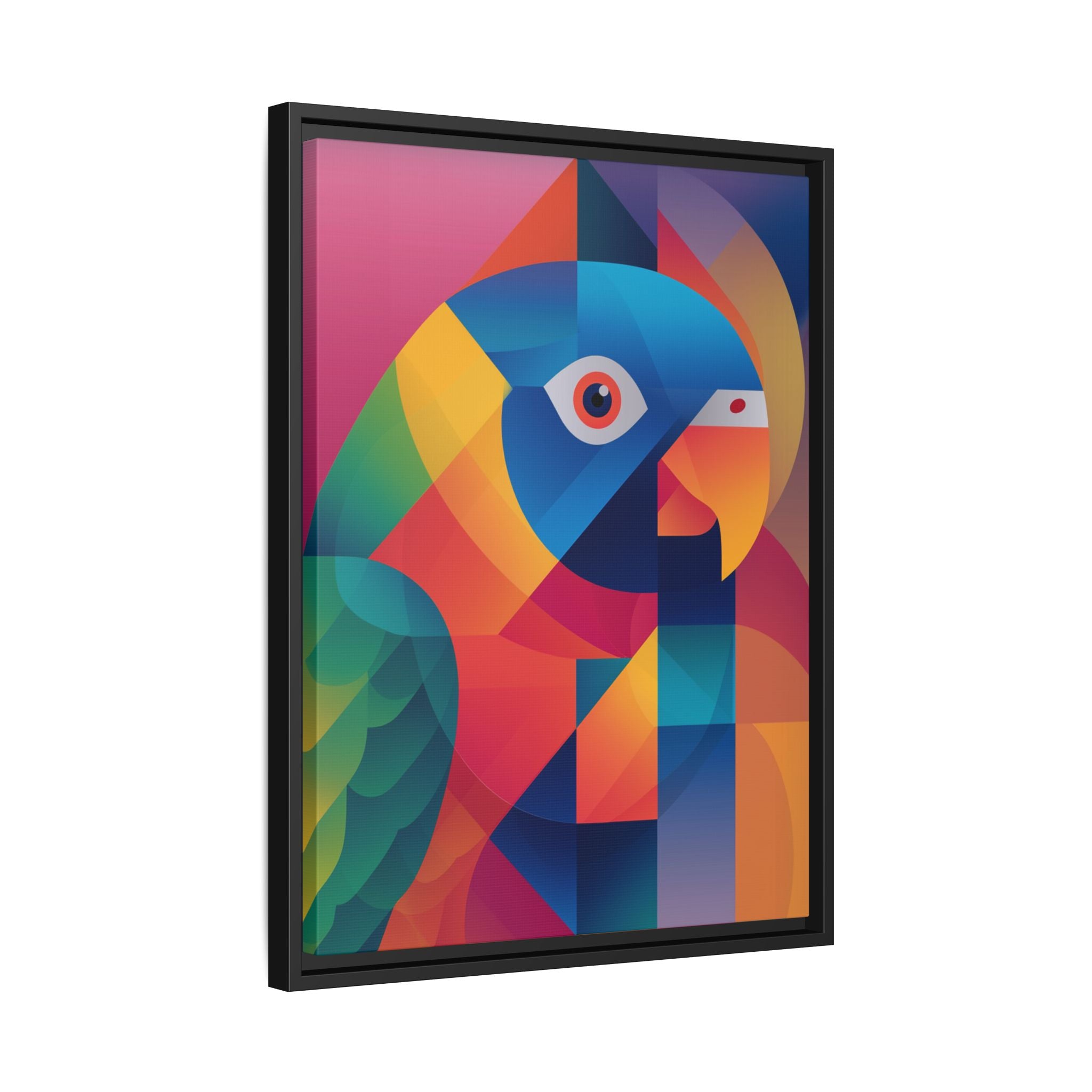 Cubist Parrot Prisma: Geometric Bird Design, Modern Angular Art   |    Custom Orders Available