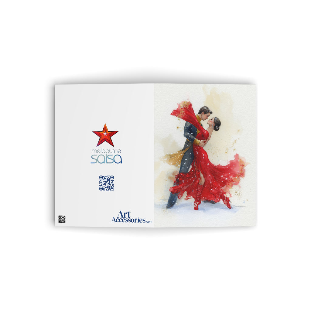 Christmas Salsa Dancing Greeting Card