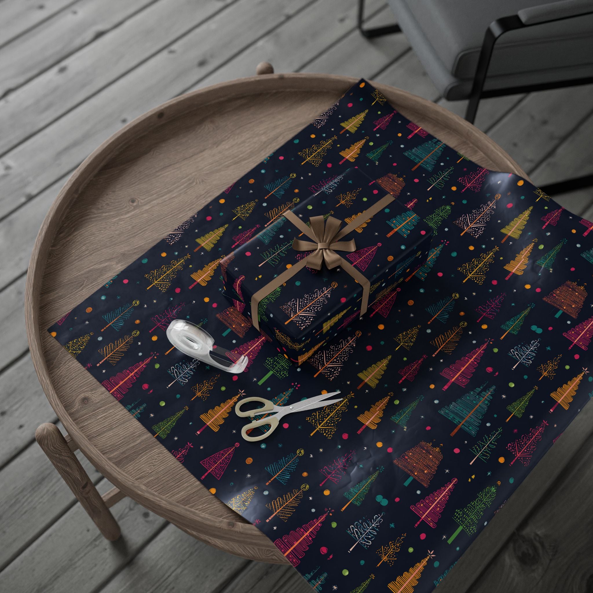 Festive Wrapping Paper - Cute Holiday Designs with Monkeys and Santa, Gift Wrapping, Christmas, Birthday, Baby Shower, Jungle Theme