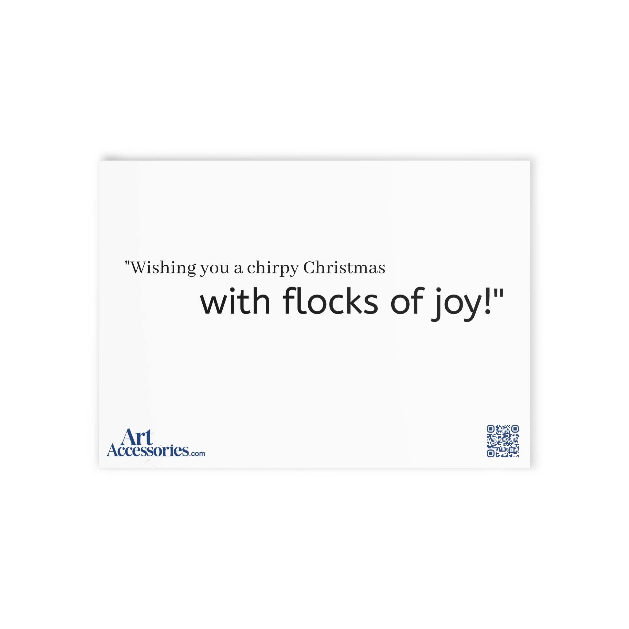 Merry Christmas Holiday Cards, Festive Greeting Cards, Two-Sided Christmas Cards, Chirpy Christmas Cards, Seasonal Greeting Cards,