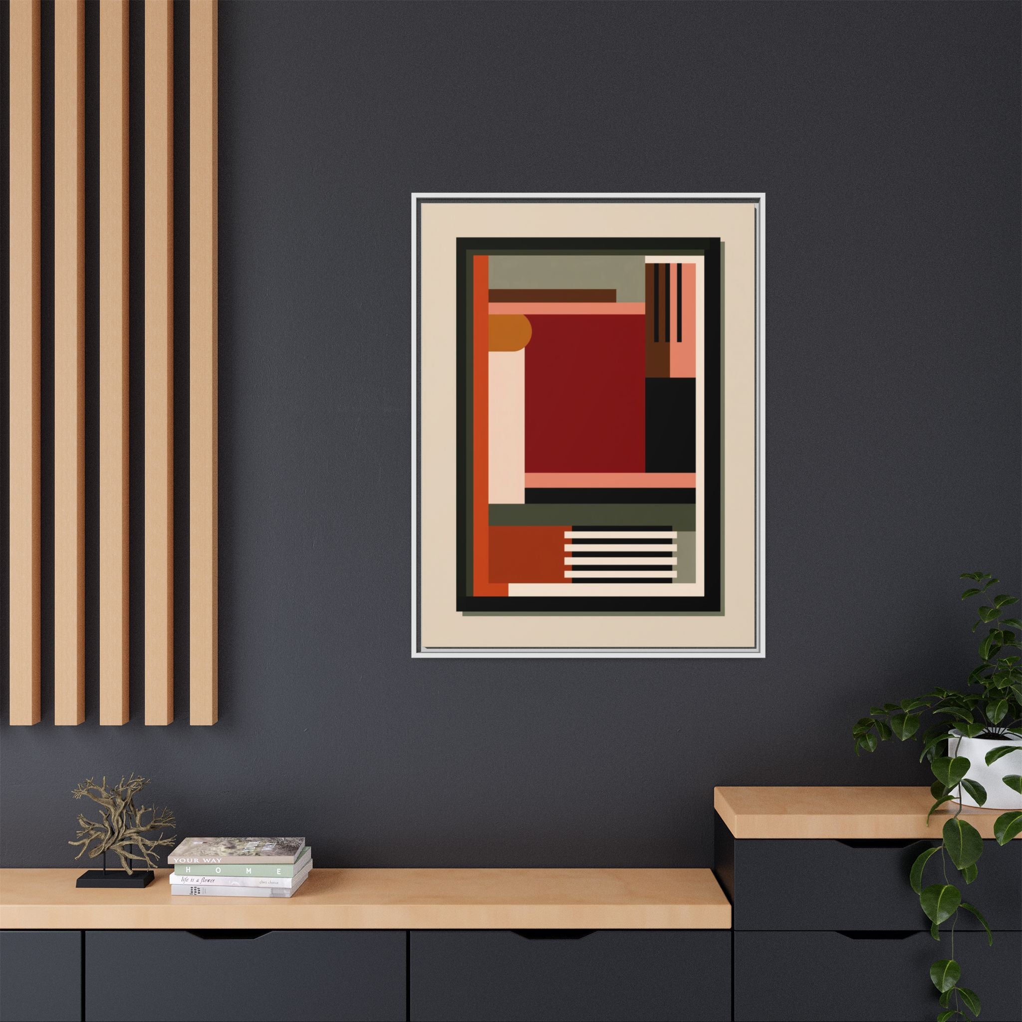 Architectural Geometries: Modern Abstract Composition, Bauhaus-Inspired Design, Geometric Color Blocking   |   Custom Orders Accepted