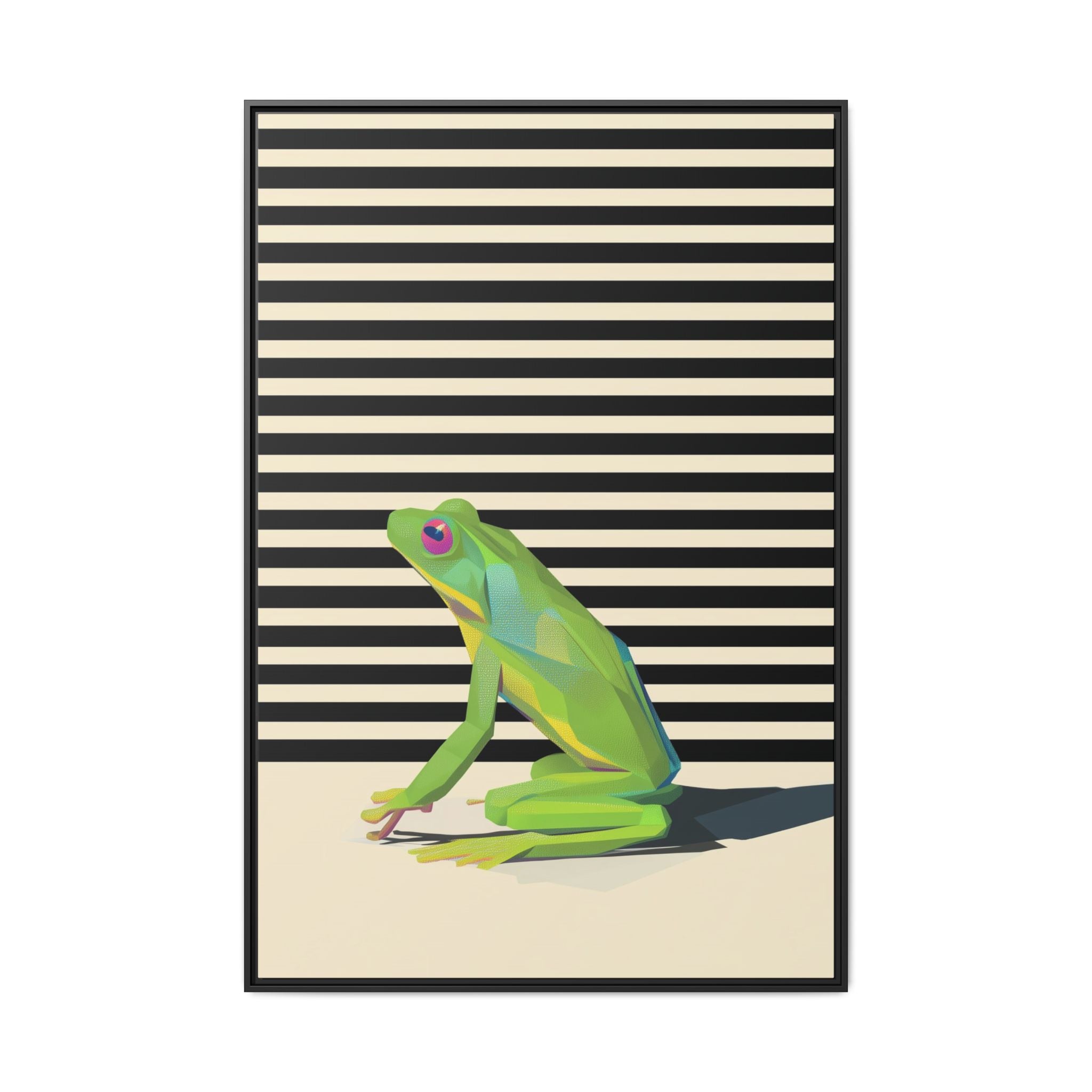 Geometric Amphibian: Stylized Frog Design, Modern Minimalist Art Print   |    Custom Orders Available